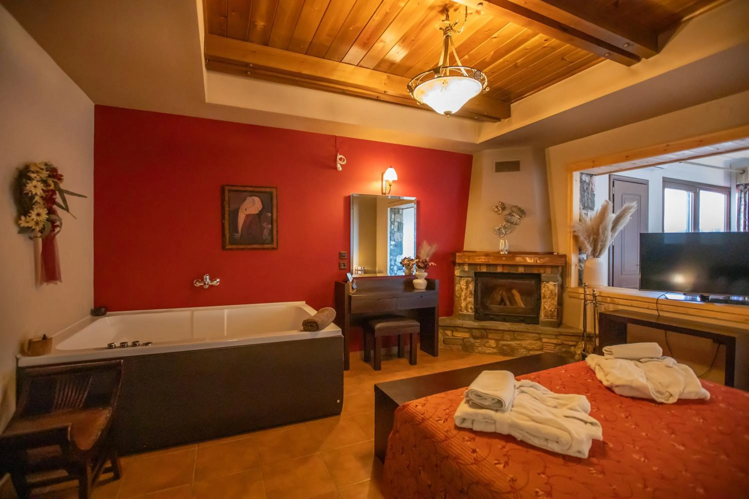 Bed in Pandion Luxury Boutique Hotel & Suites with Spa