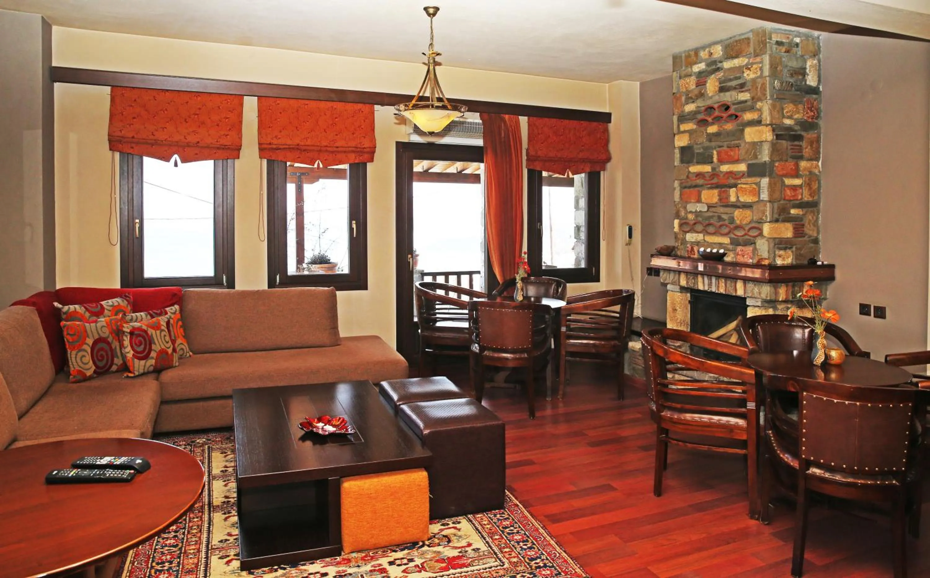 Communal lounge/ TV room in Pandion Luxury Boutique Hotel & Suites with Spa