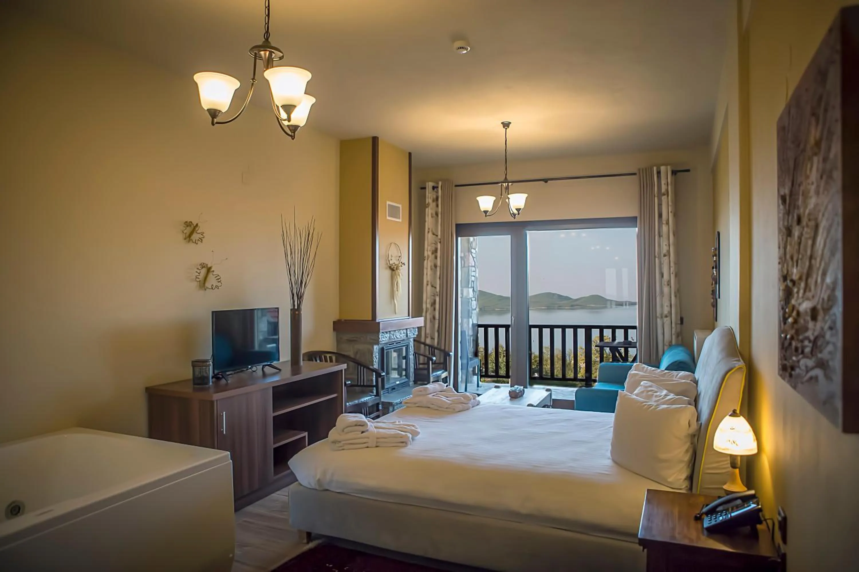Bed in Pandion Luxury Boutique Hotel & Suites with Spa