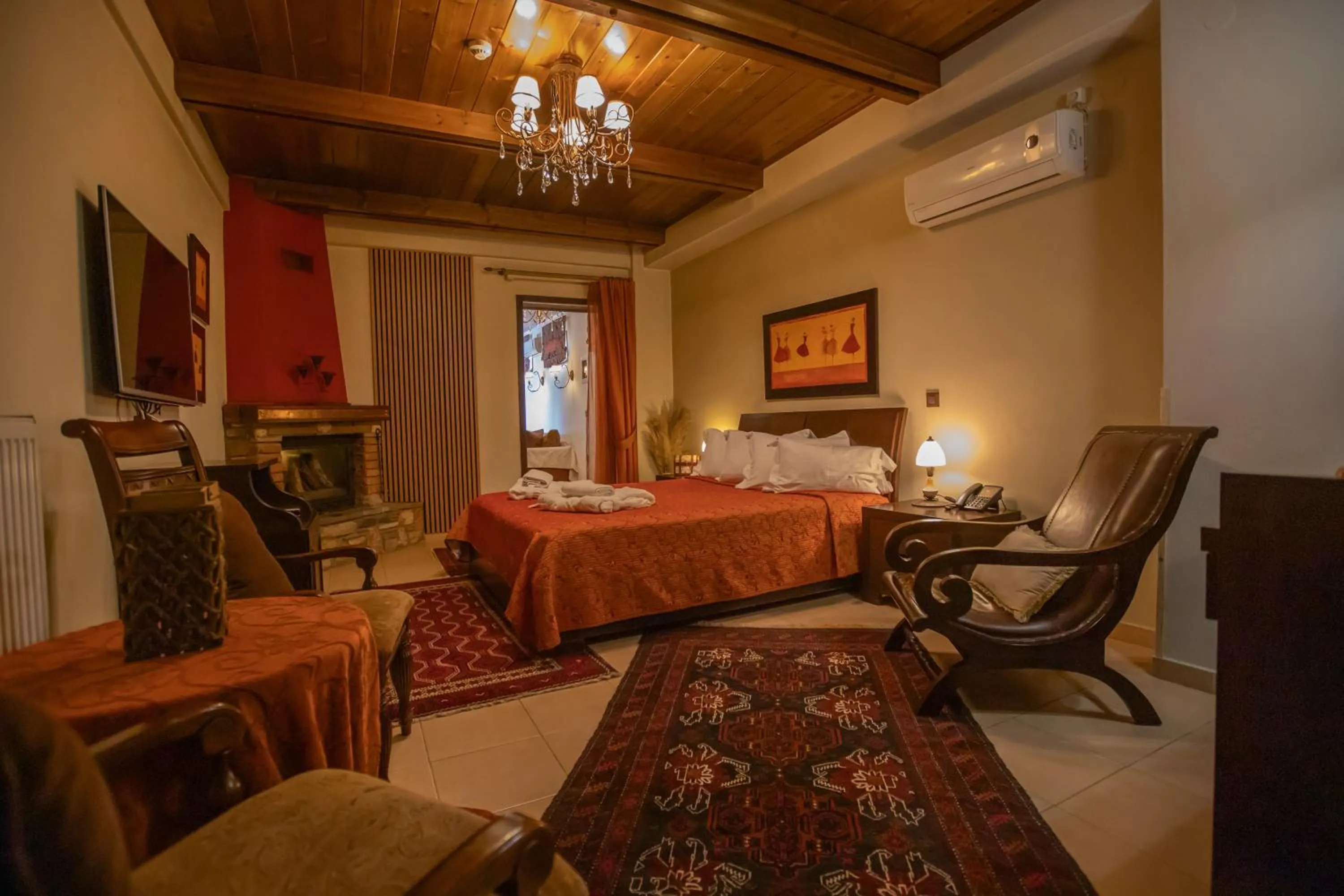 Bed in Pandion Luxury Boutique Hotel & Suites with Spa