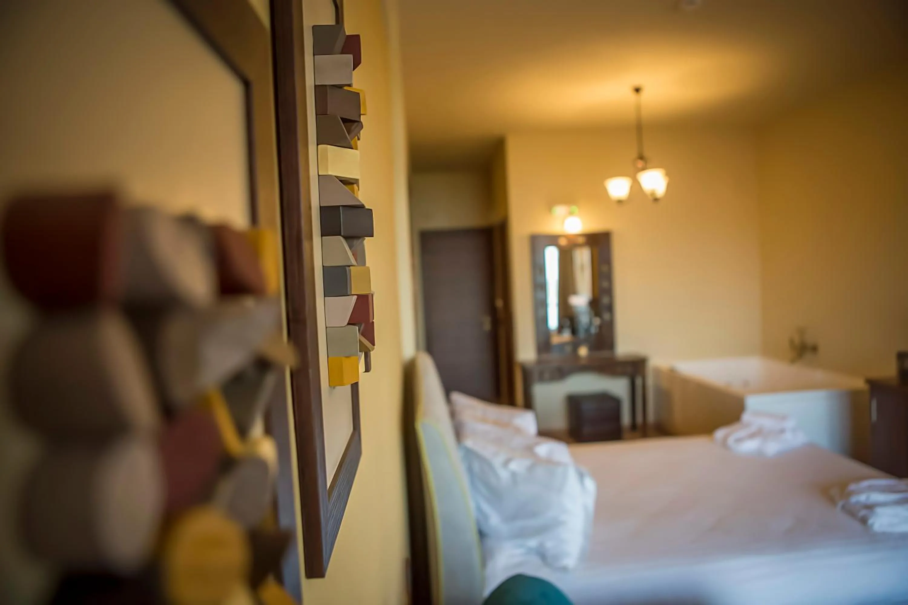 Bed in Pandion Luxury Boutique Hotel & Suites with Spa
