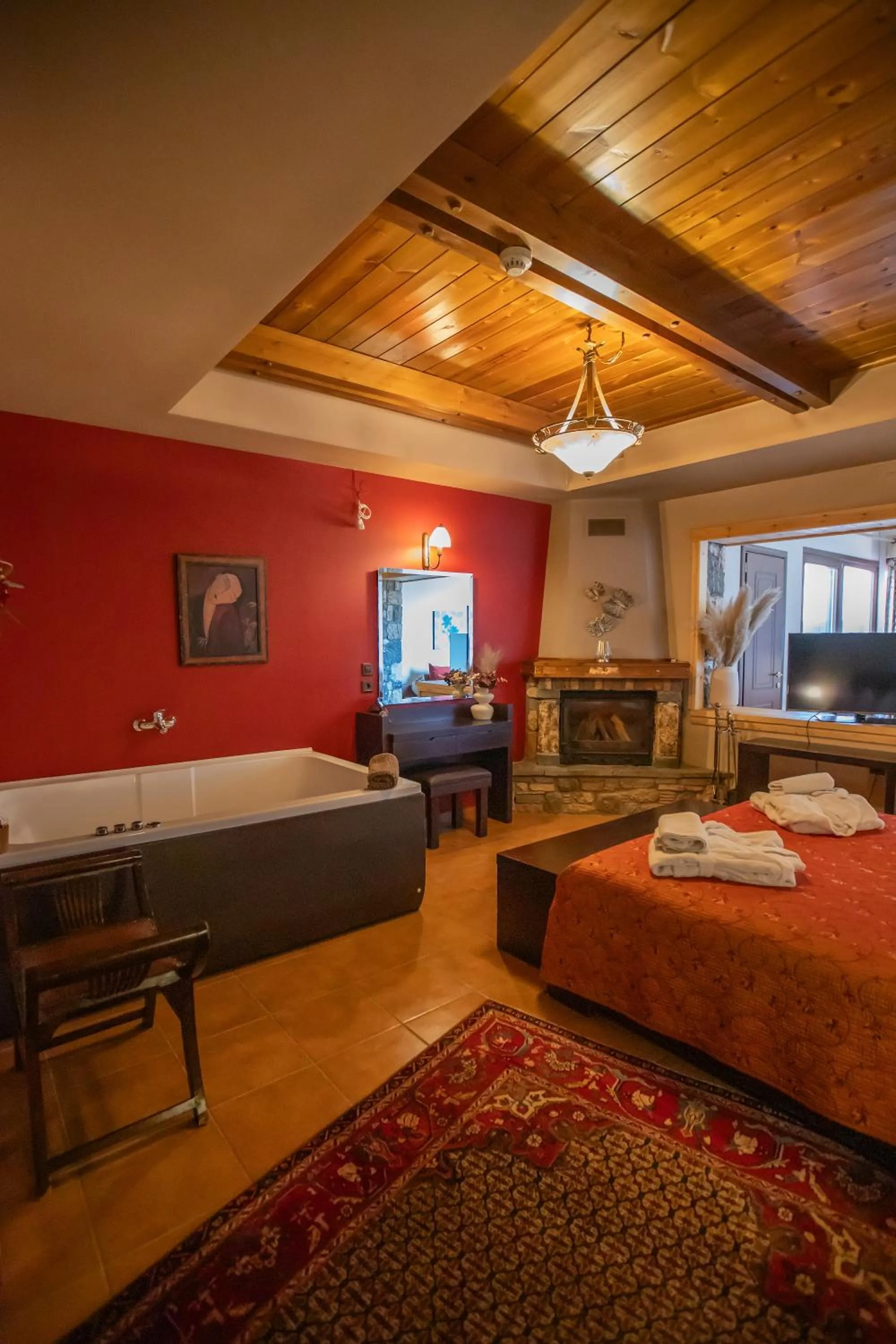 Bed in Pandion Luxury Boutique Hotel & Suites with Spa