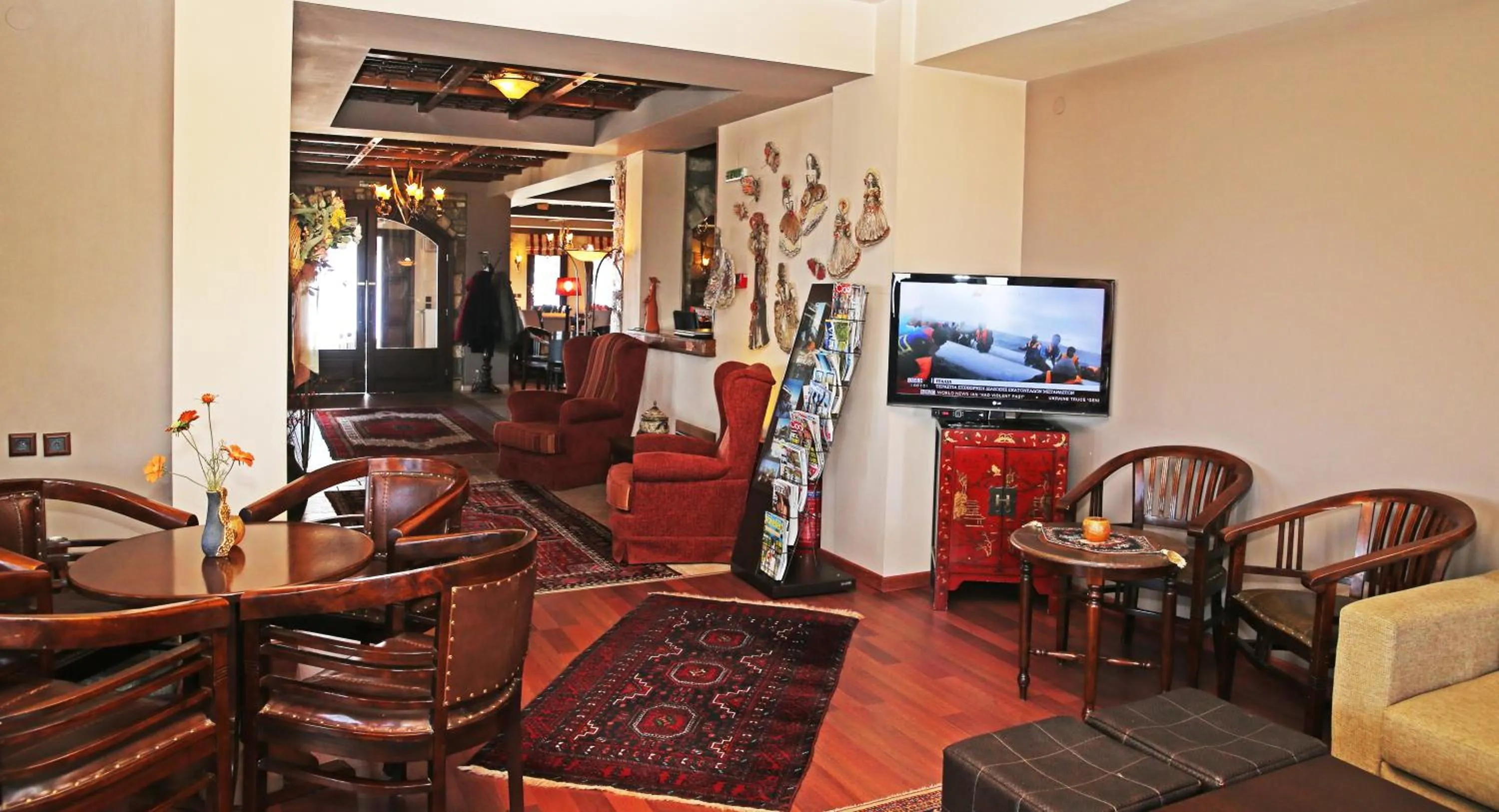 Communal lounge/ TV room in Pandion Luxury Boutique Hotel & Suites with Spa