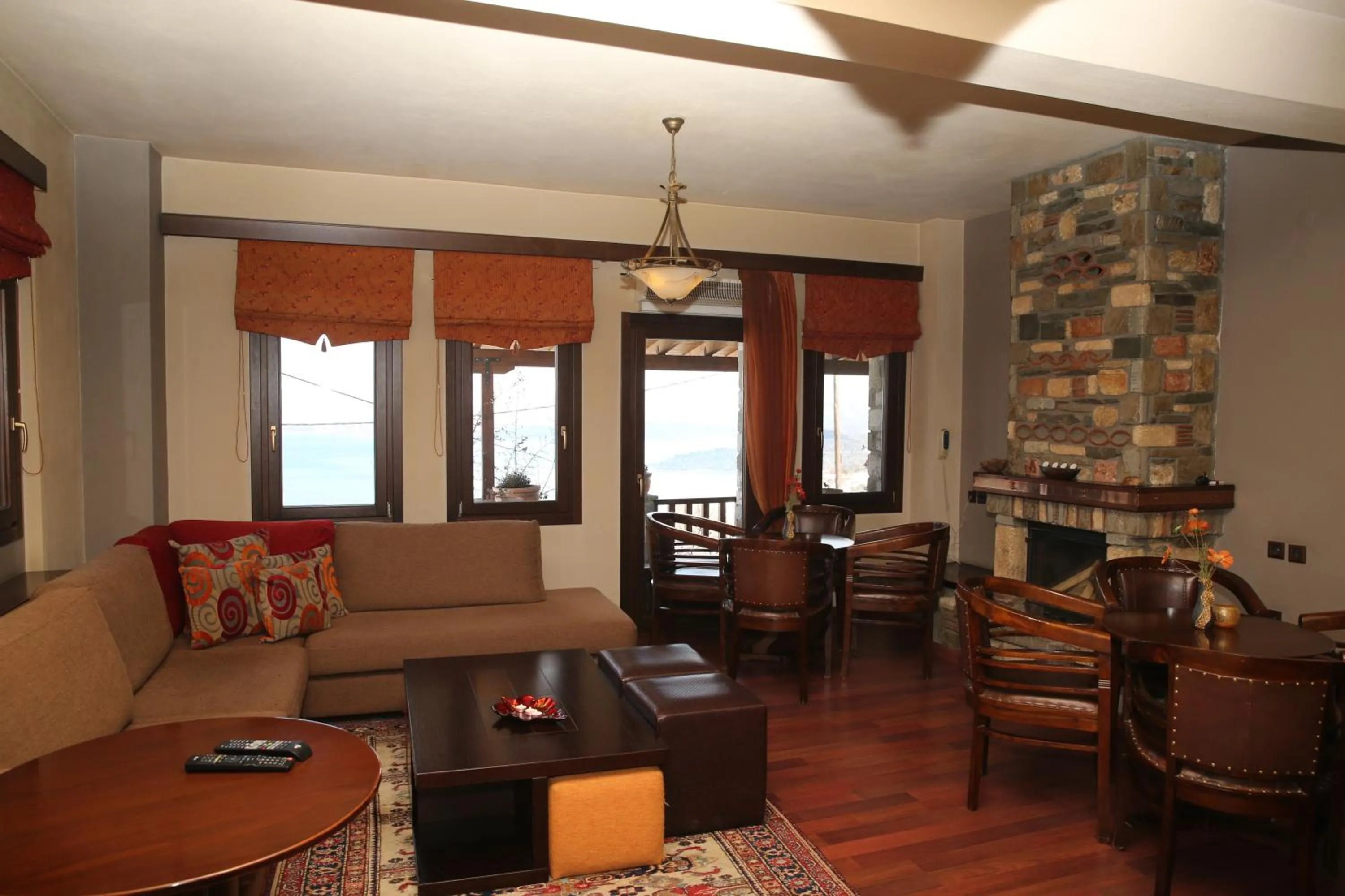 Communal lounge/ TV room in Pandion Luxury Boutique Hotel & Suites with Spa