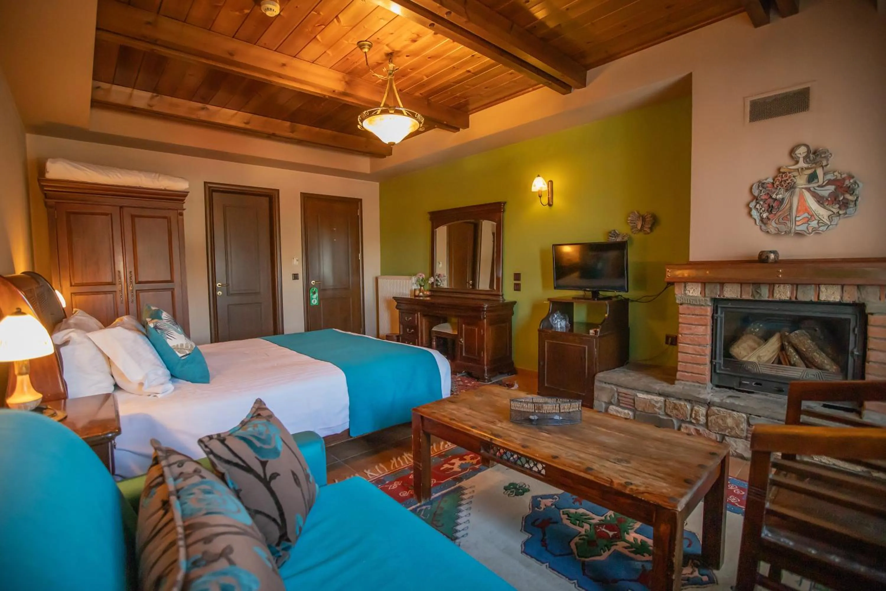 Bed in Pandion Luxury Boutique Hotel & Suites with Spa
