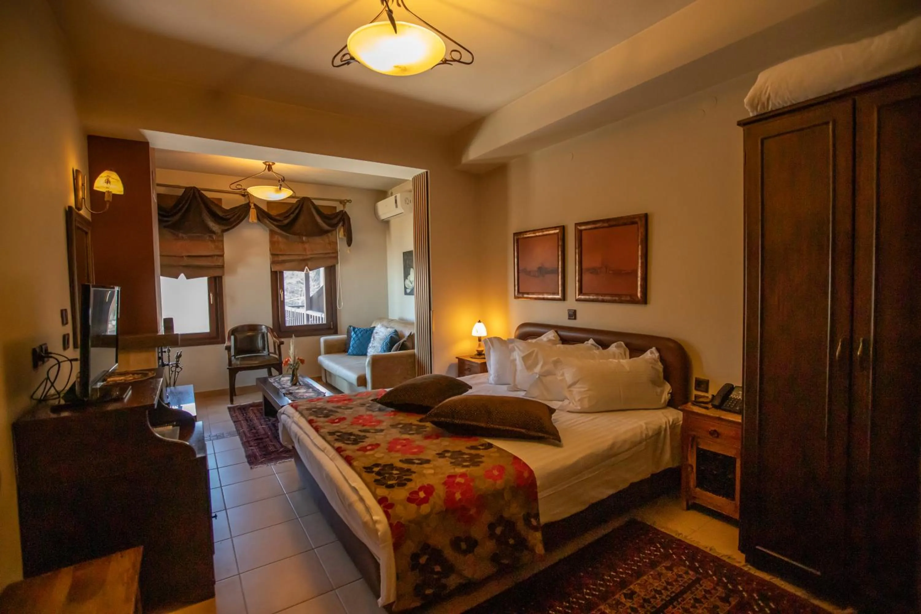 Bed in Pandion Luxury Boutique Hotel & Suites with Spa