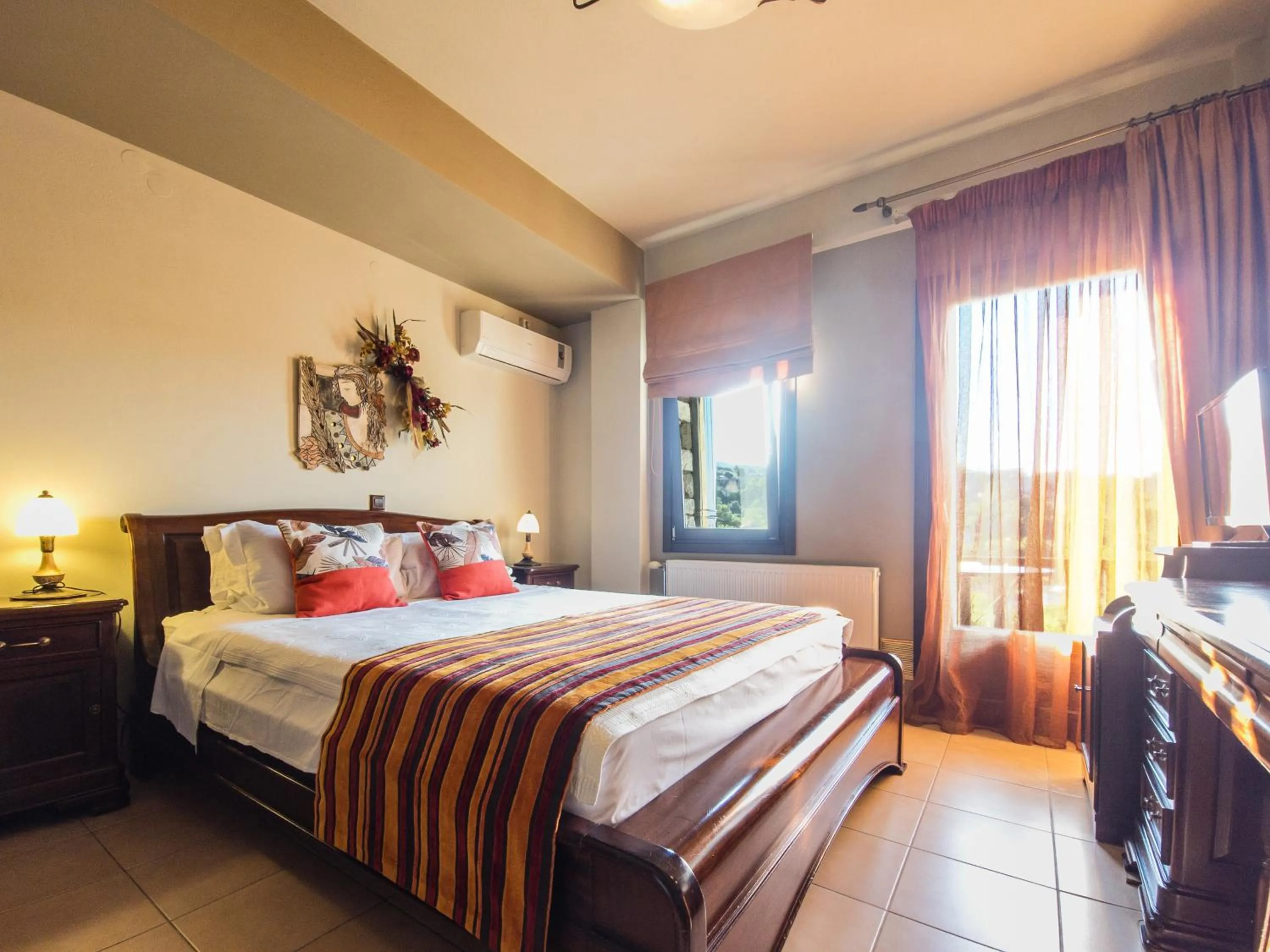 Bed in Pandion Luxury Boutique Hotel & Suites with Spa