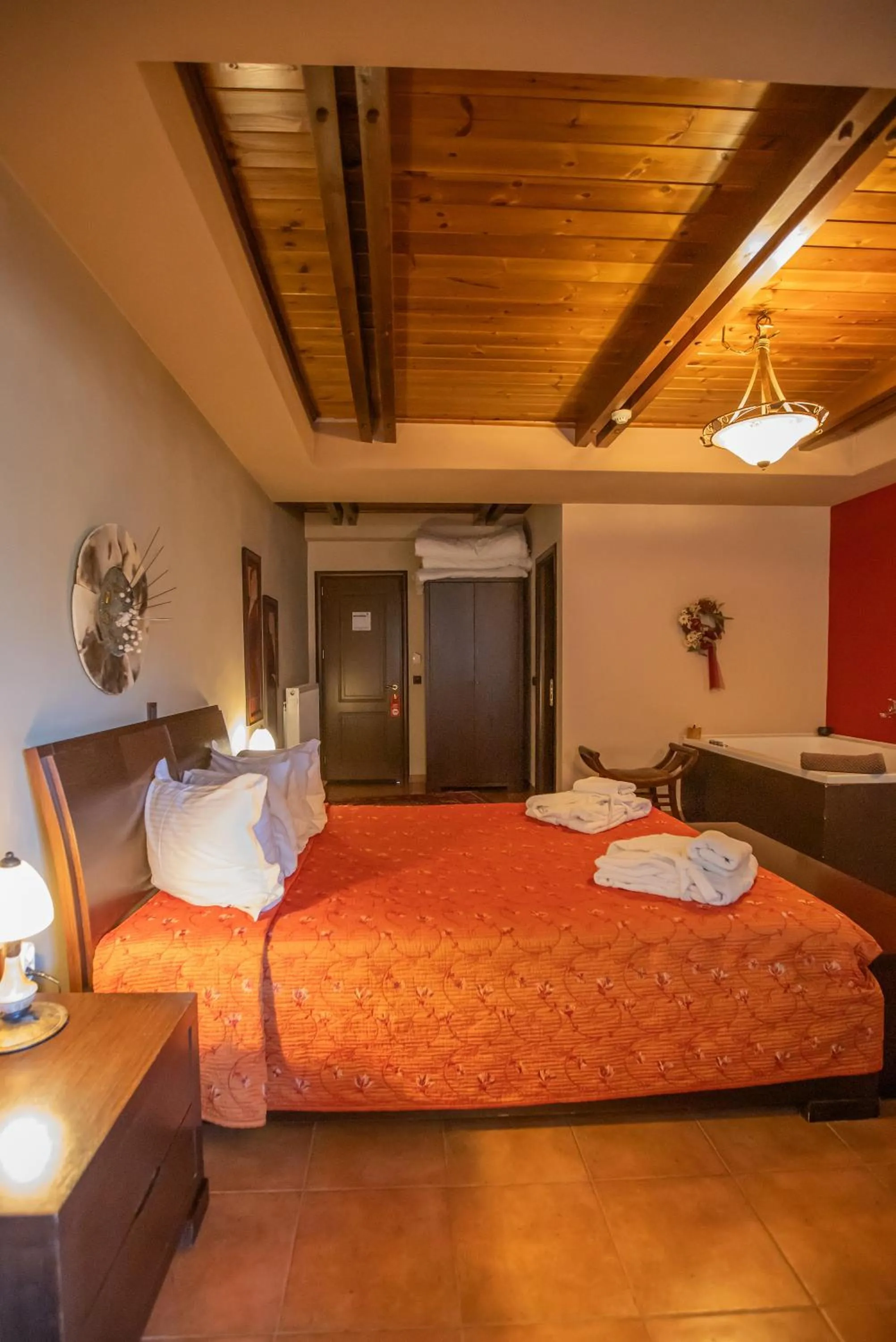 Bed in Pandion Luxury Boutique Hotel & Suites with Spa