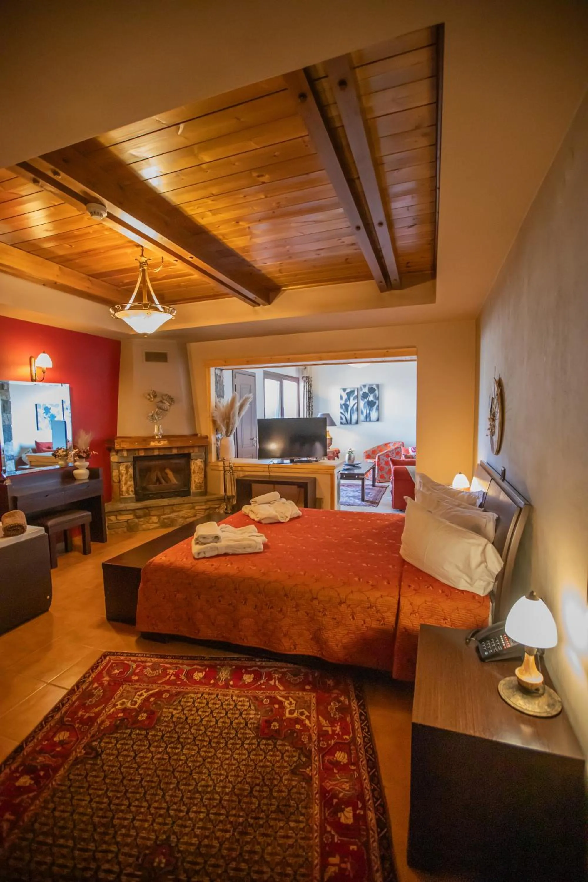 Bed in Pandion Luxury Boutique Hotel & Suites with Spa