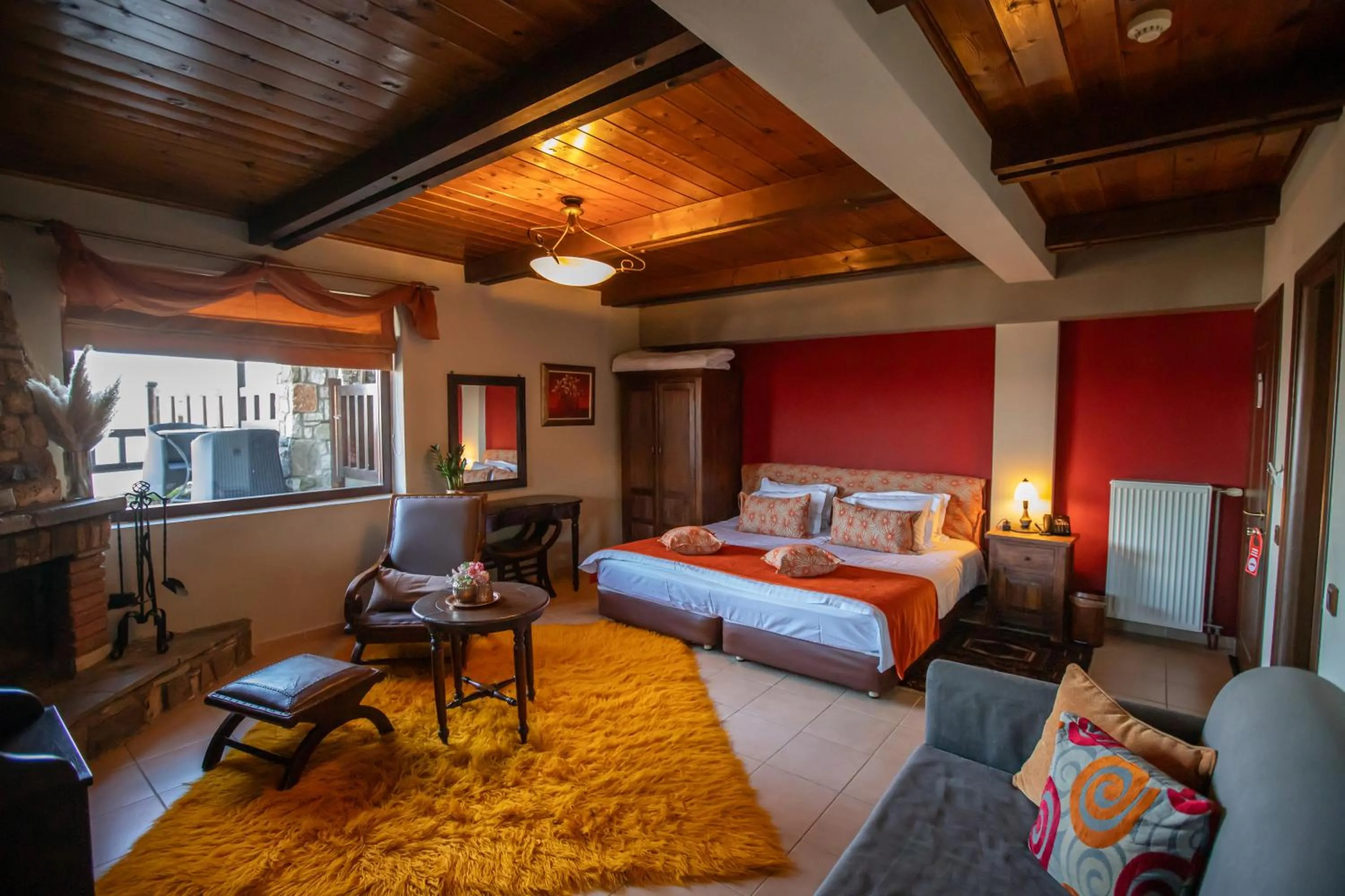 Bed in Pandion Luxury Boutique Hotel & Suites with Spa