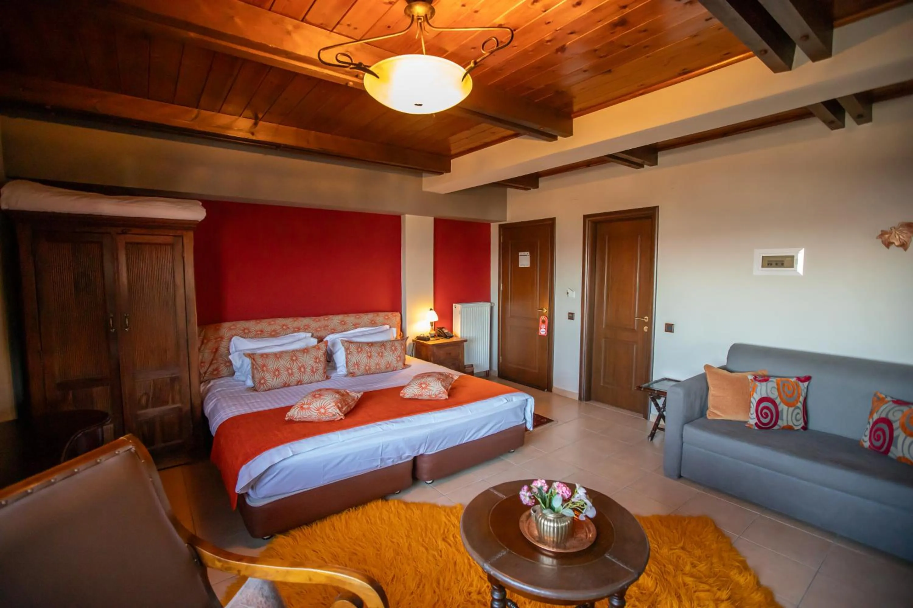 Bed in Pandion Luxury Boutique Hotel & Suites with Spa