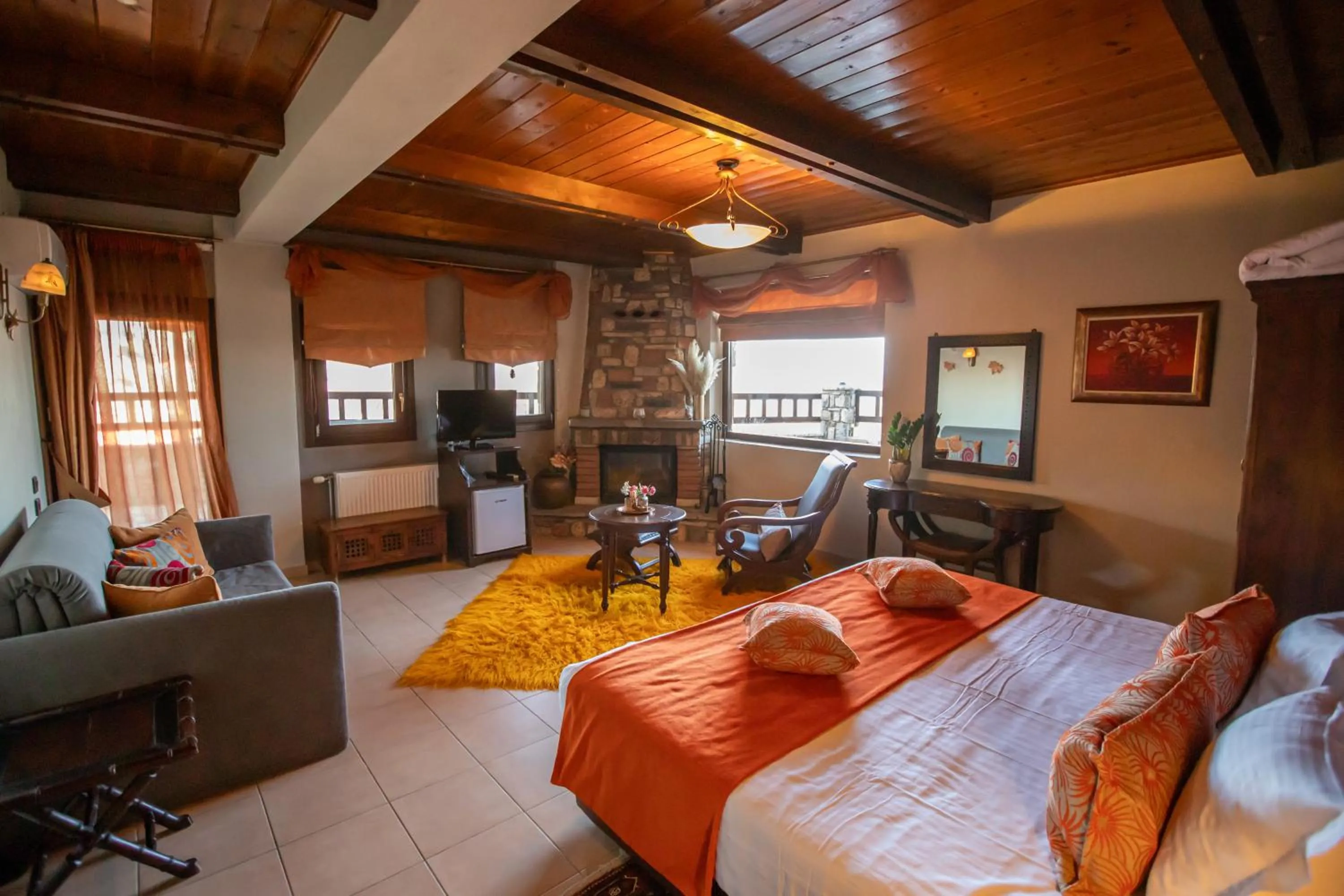 Bed in Pandion Luxury Boutique Hotel & Suites with Spa