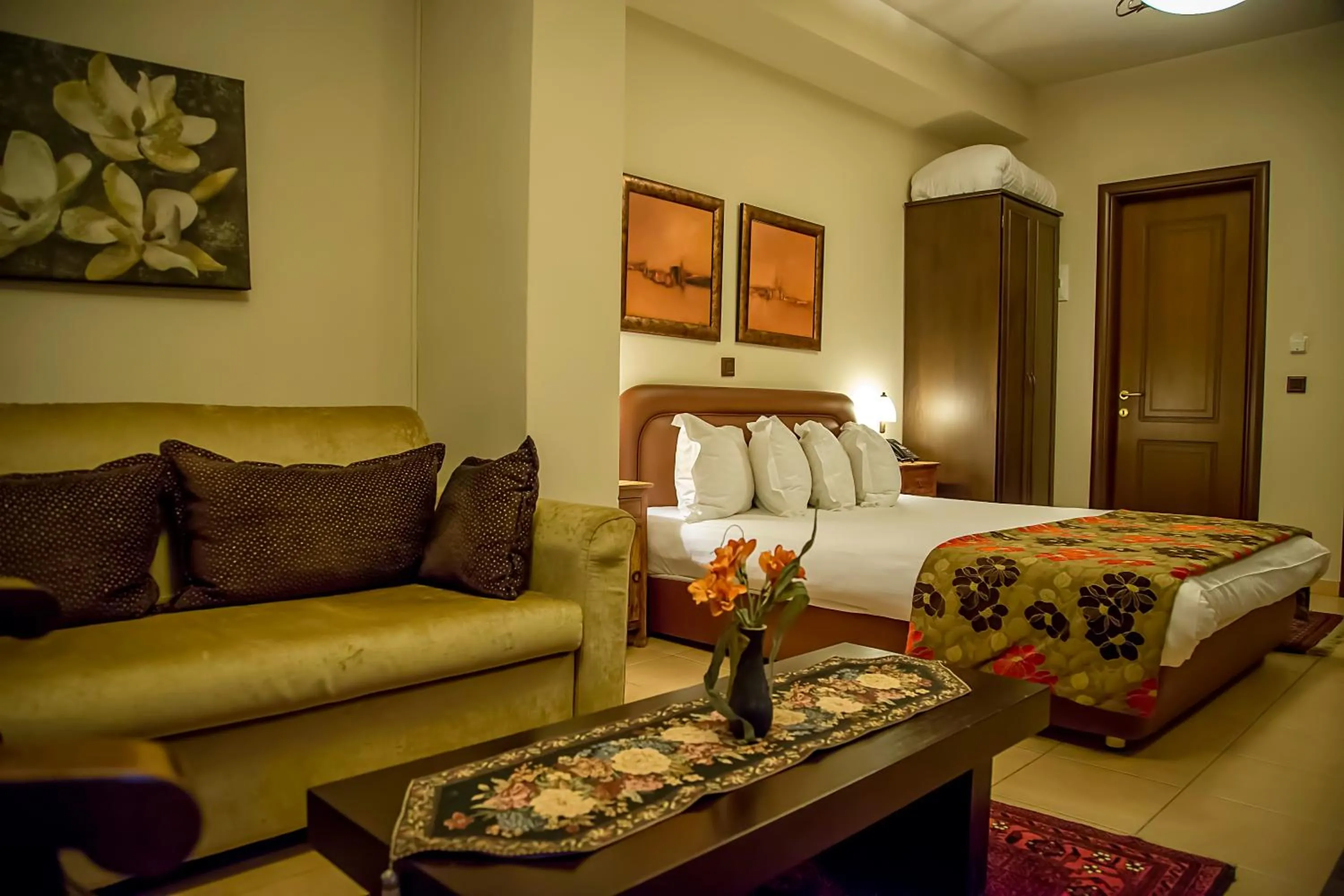 Living room, Bed in Pandion Luxury Boutique Hotel & Suites with Spa