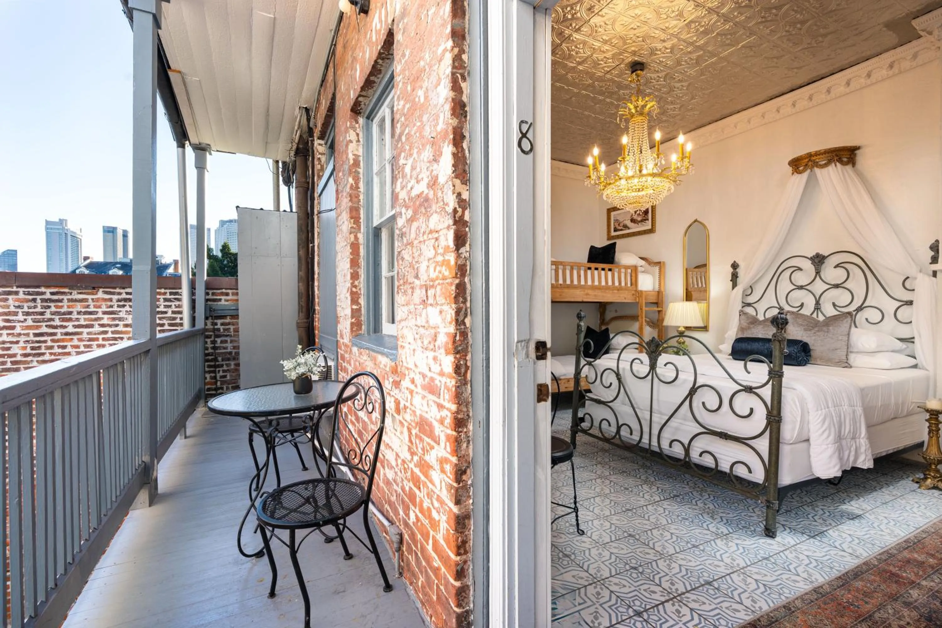 Bed in French Quarter Mansion