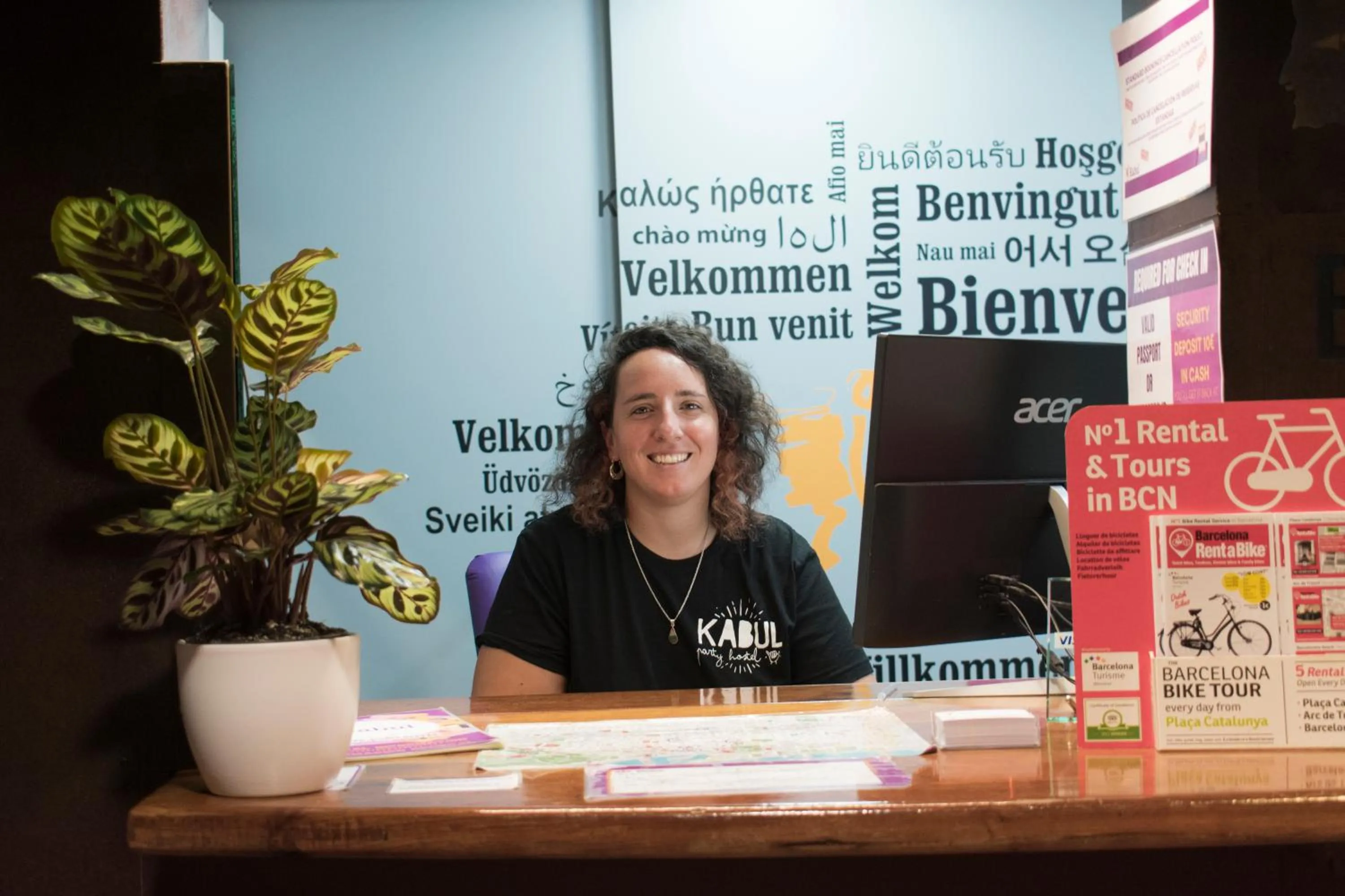 Staff in Kabul Party Hostel Barcelona