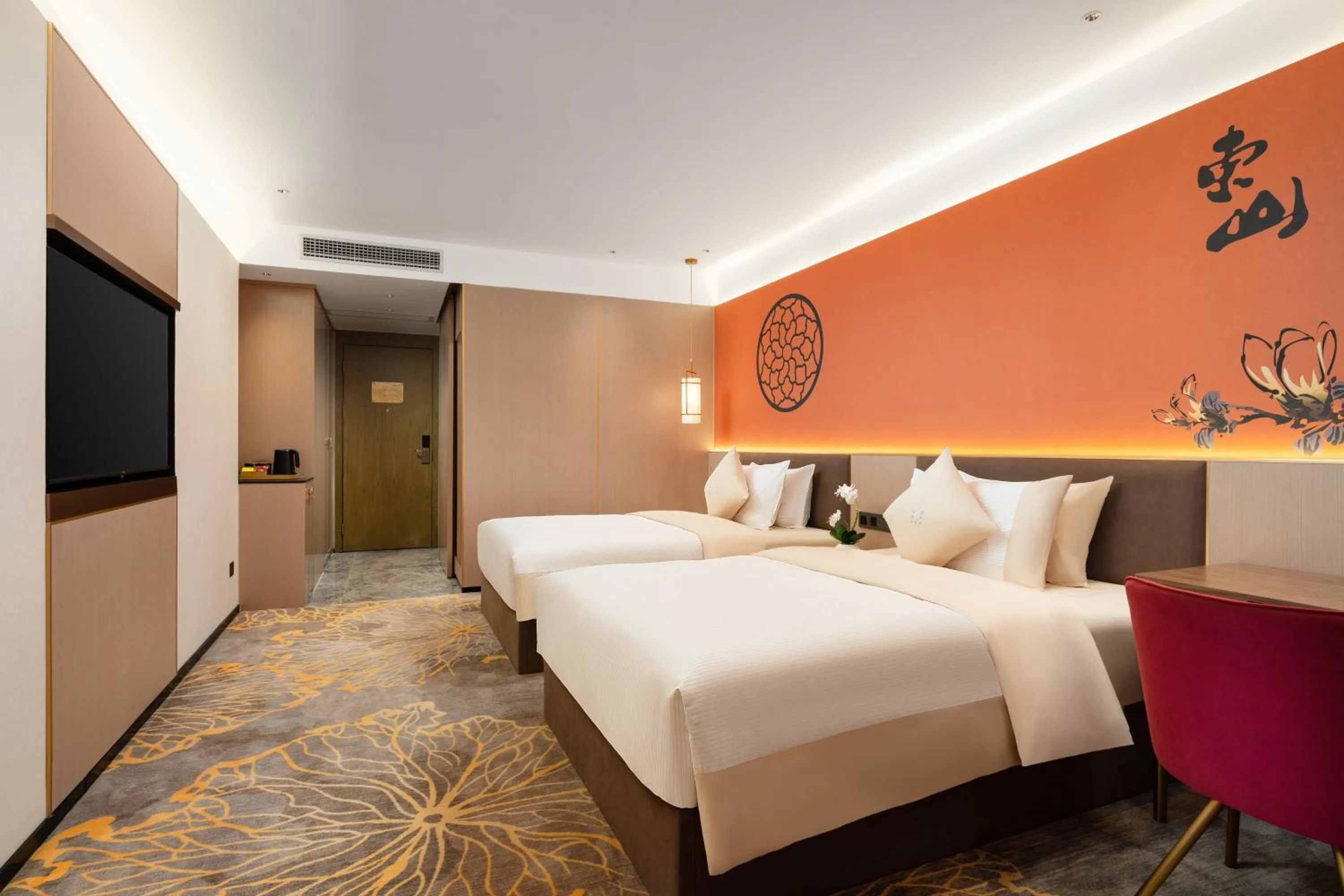 Bed in Guangzhou Wogo Yuanbao Hotel-Zhujiang New Town