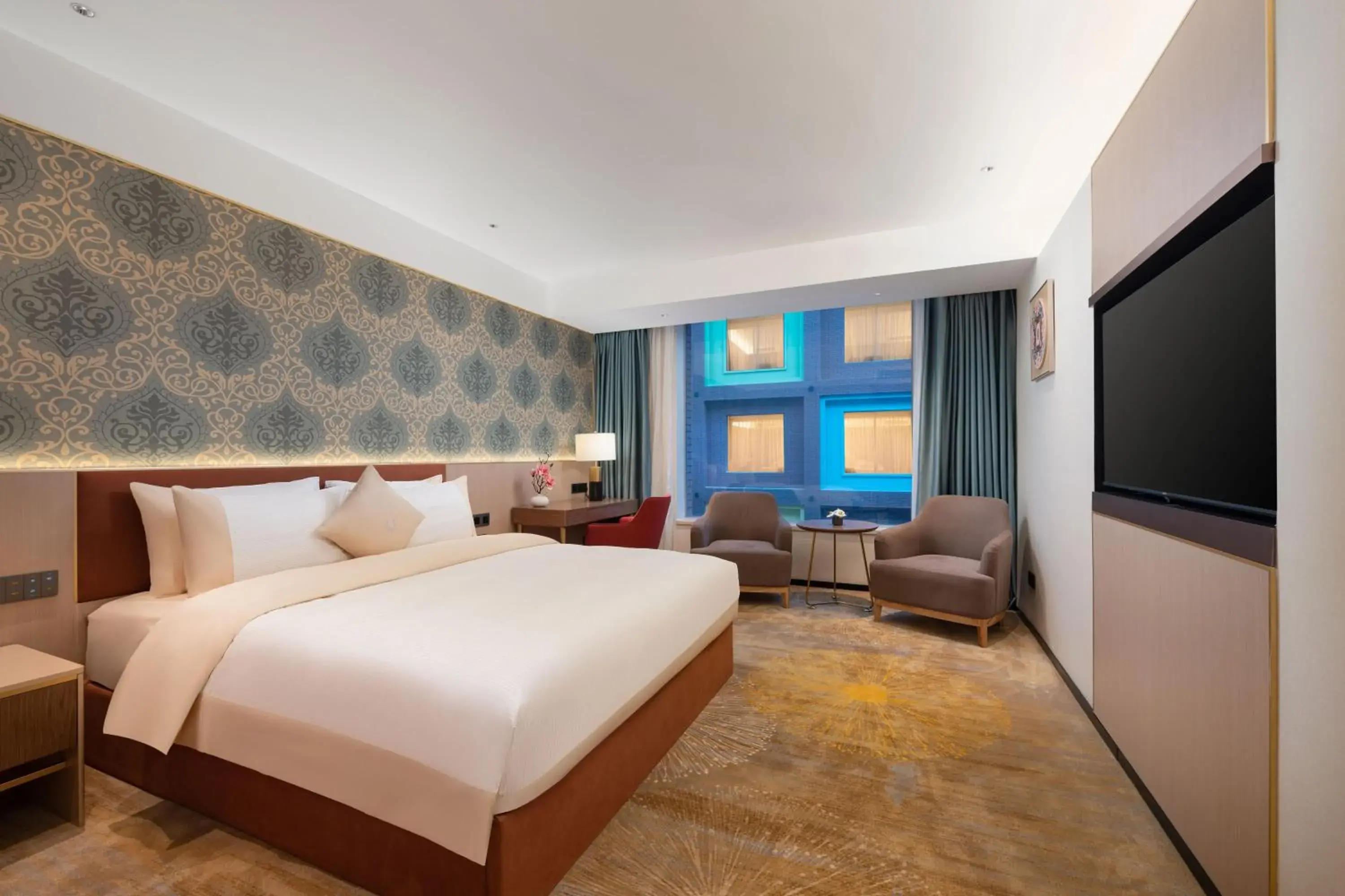 Elegant King Room in Guangzhou Wogo Yuanbao Hotel-Zhujiang New Town Elegant King Room in Guangzhou Wogo Yuanbao Hotel-Zhujiang New Town