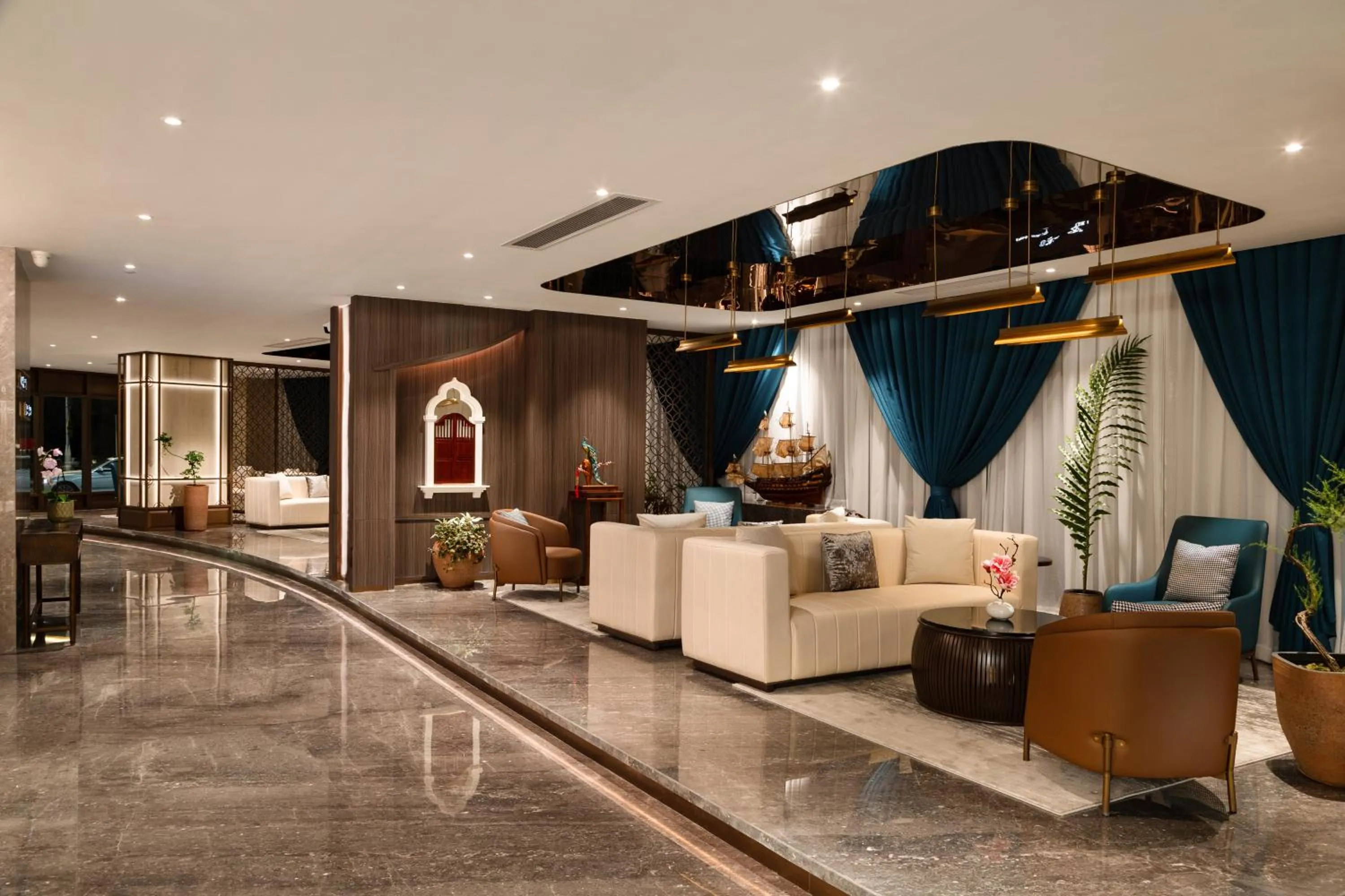 Seating area in Guangzhou Wogo Yuanbao Hotel-Zhujiang New Town