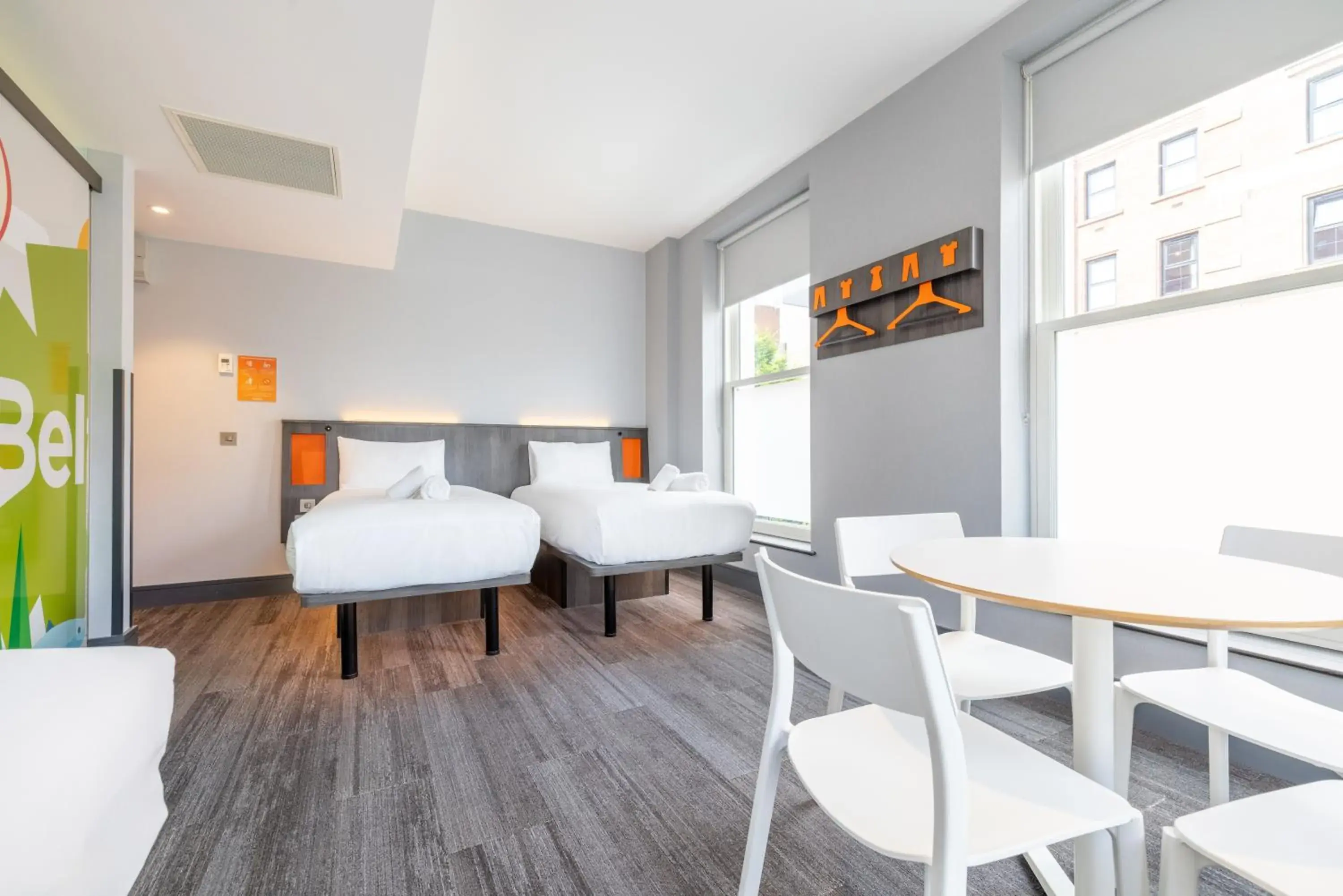 Seating area, Bed in easyHotel Belfast Seating area, Bed in easyHotel Belfast