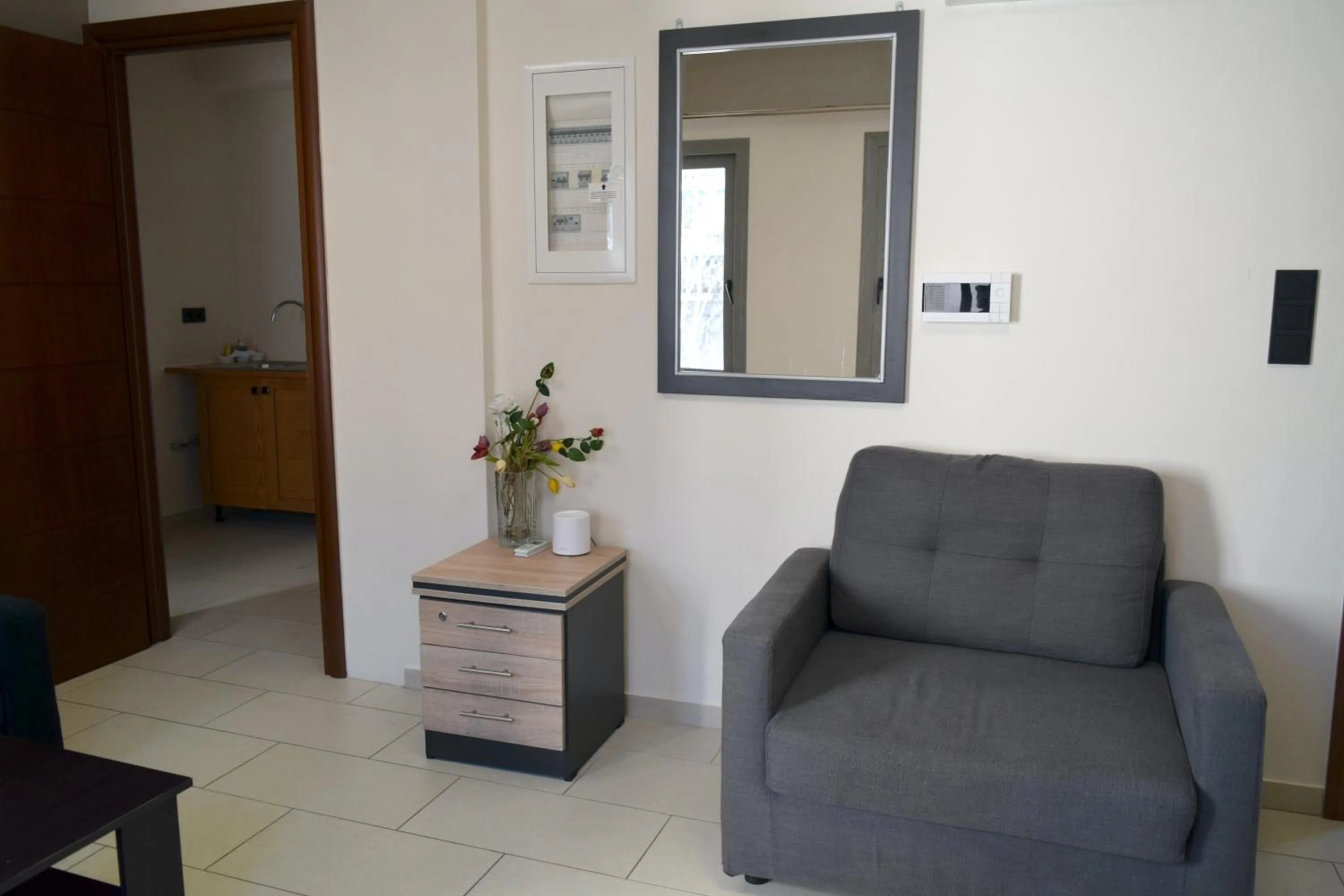 Seating area in Athenian Central Apartments