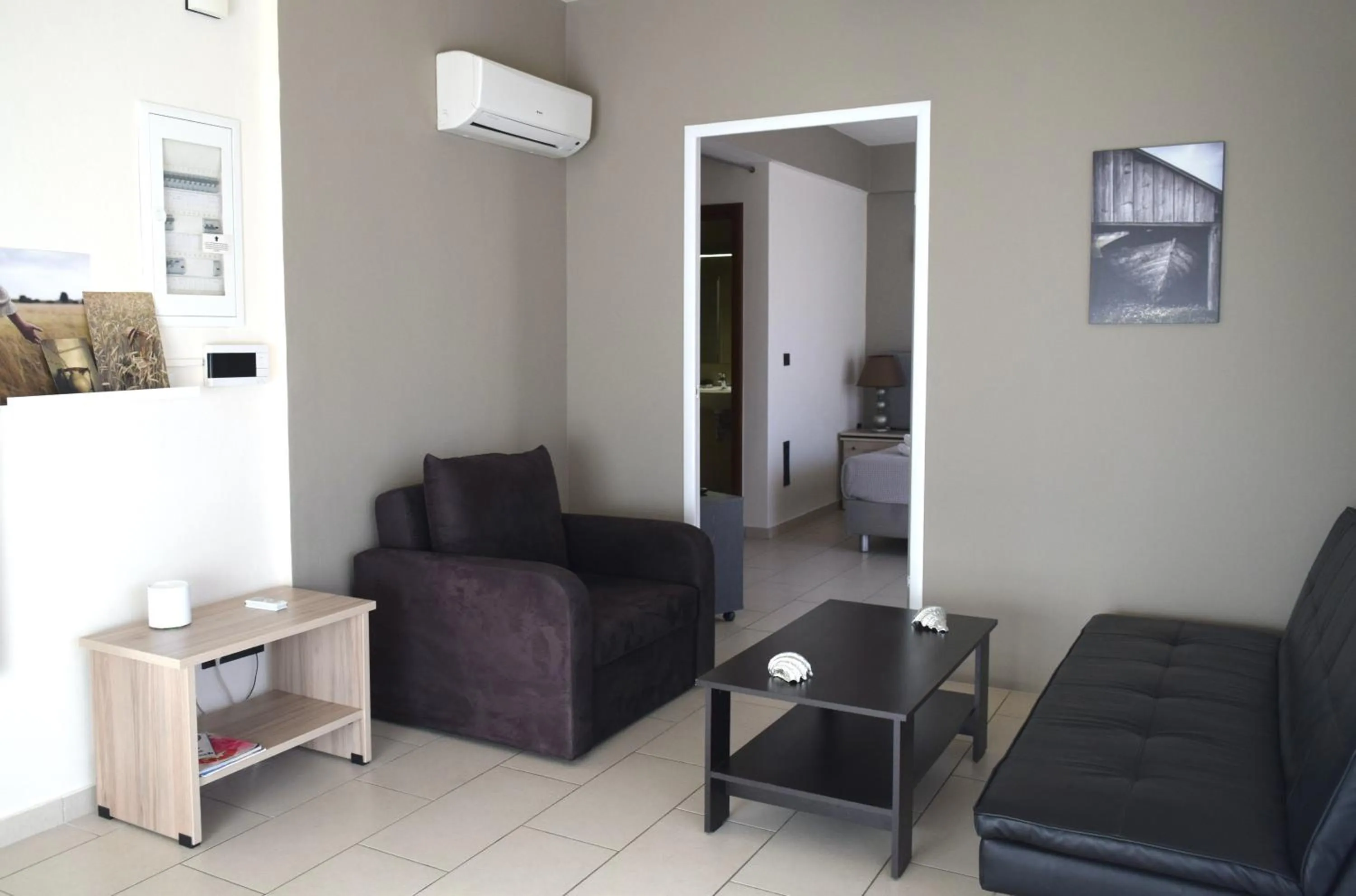 Seating area in Athenian Central Apartments