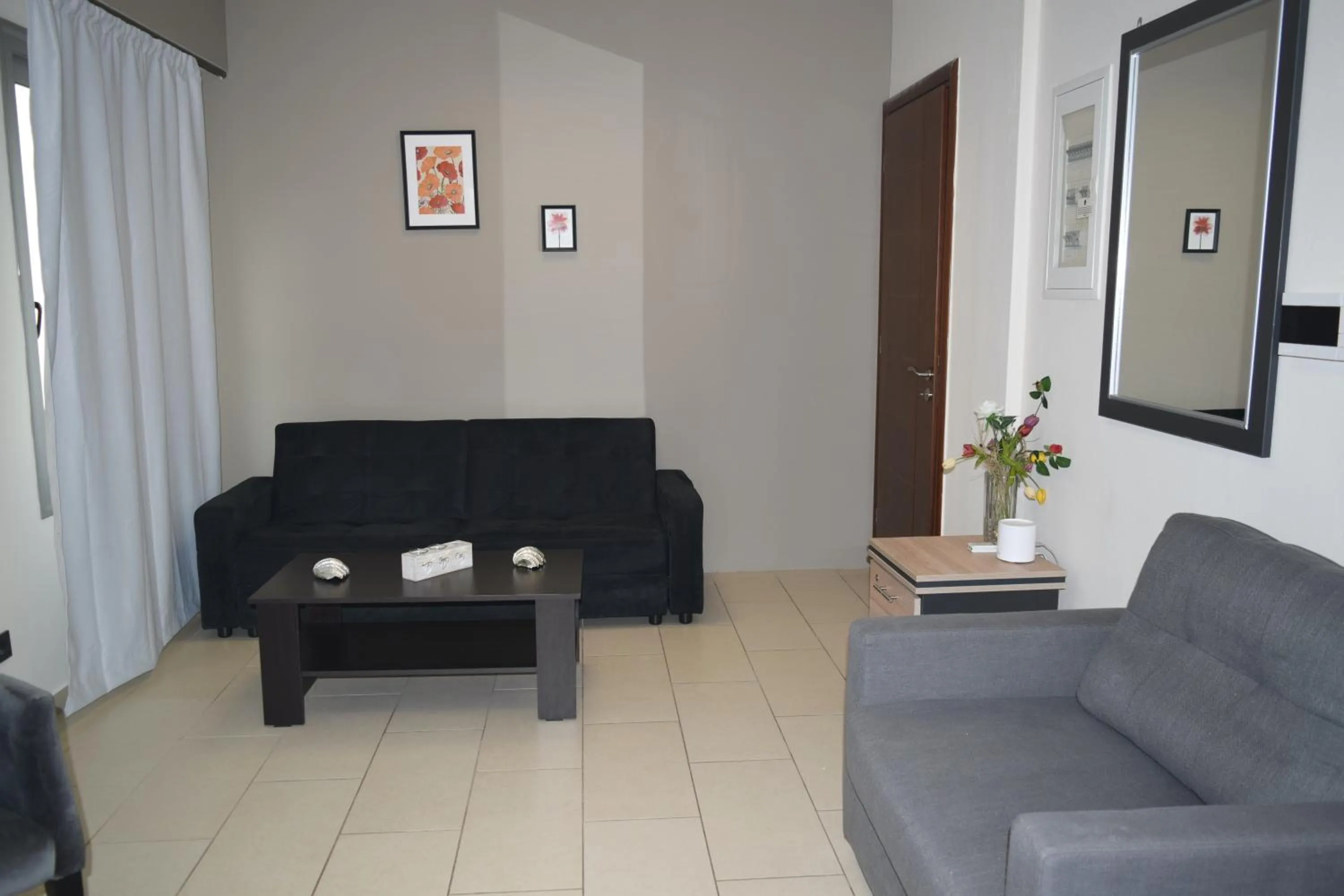 Seating area in Athenian Central Apartments