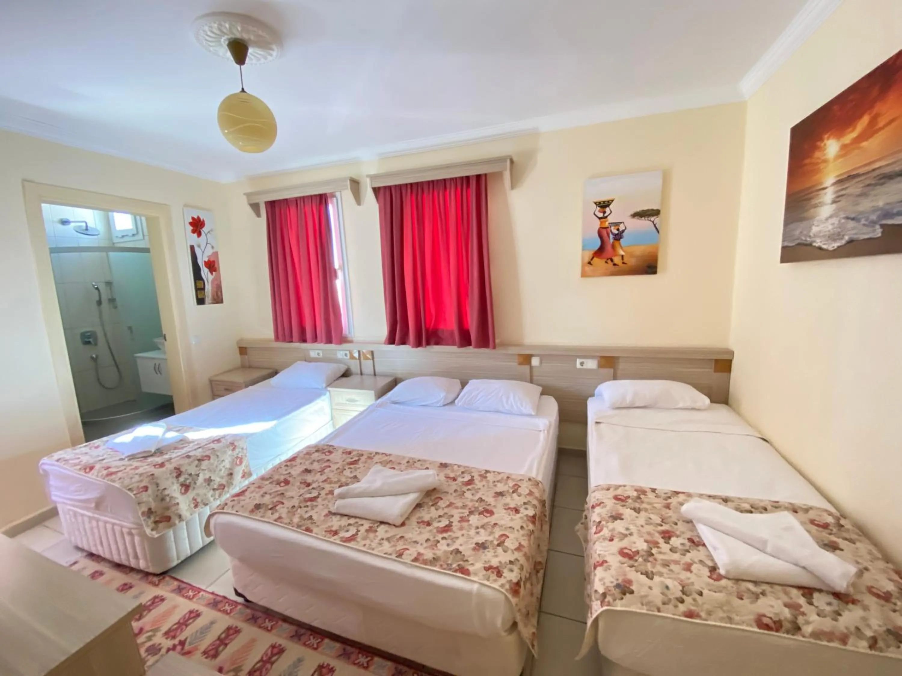 Bed in Sevin Hotel Pension