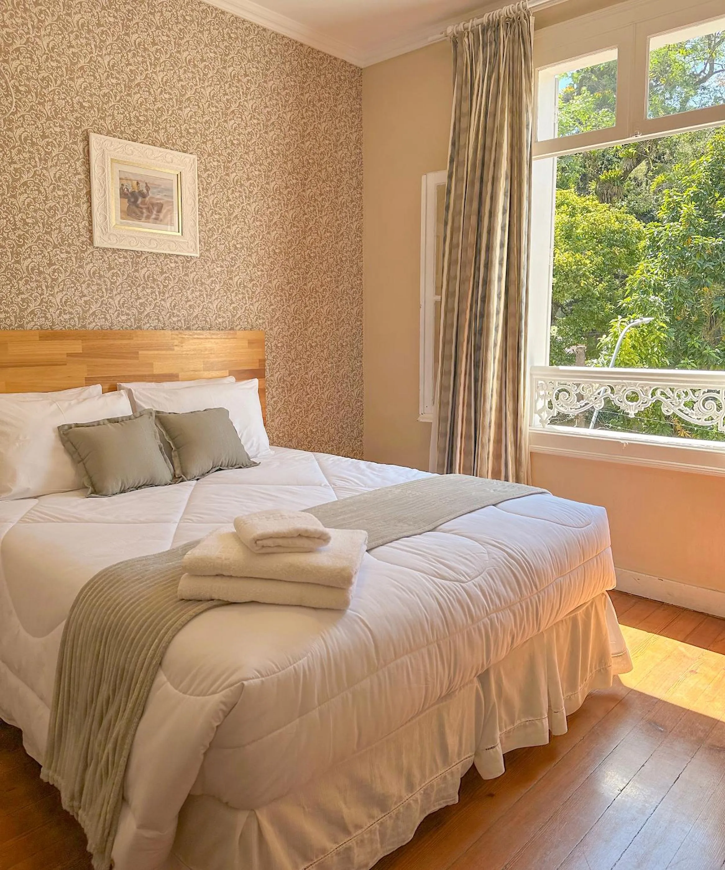 Bed in Pousada Crystal Palace