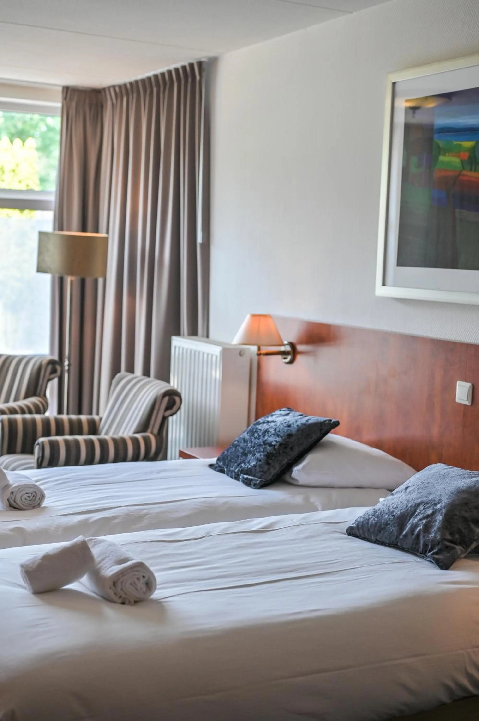 Bed in De Stobbe hotel & suites