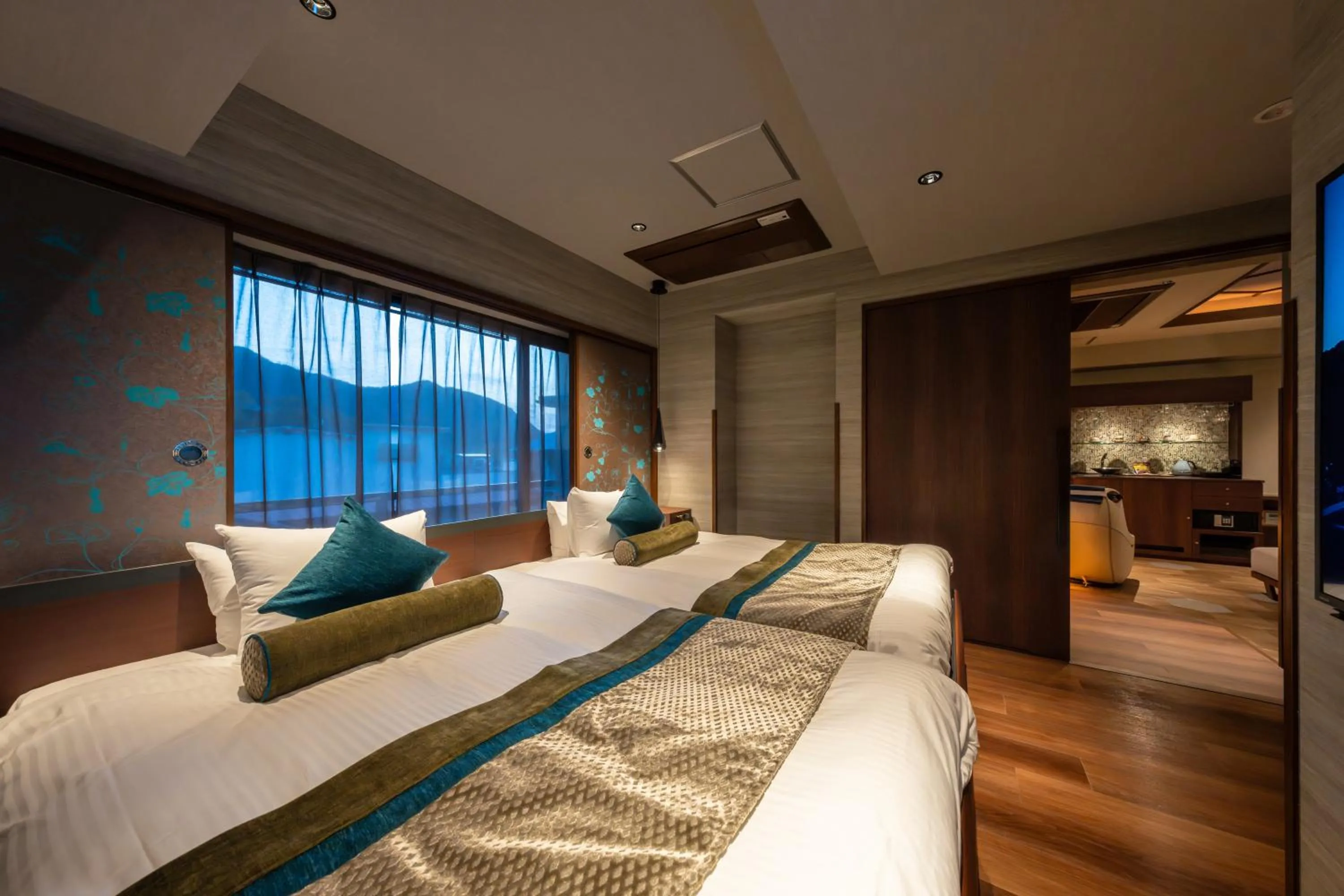 Bedroom, Bed in Kinsuikan