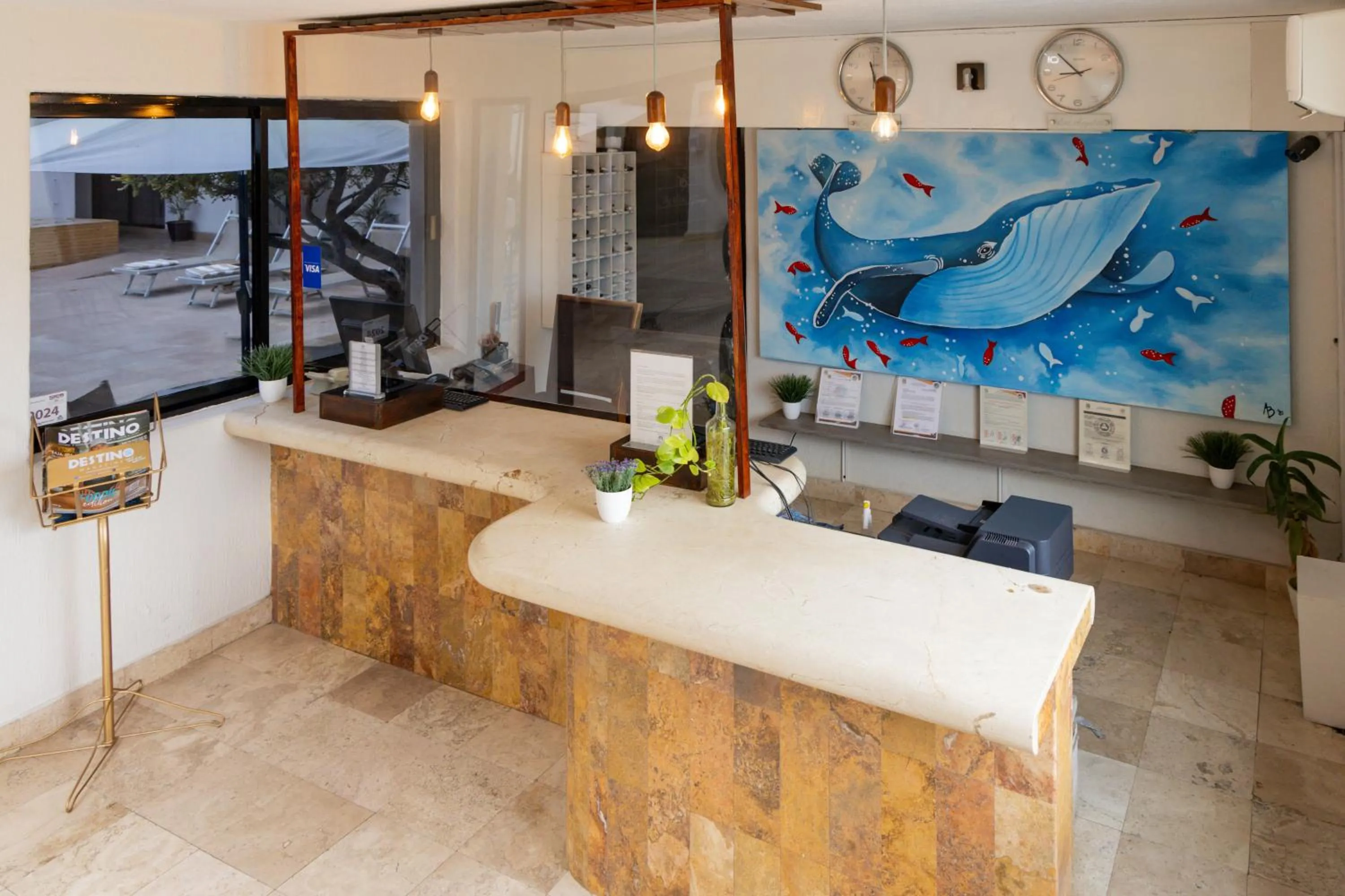 Lobby or reception in Hotel Santa Fe Los Cabos by Villa Group