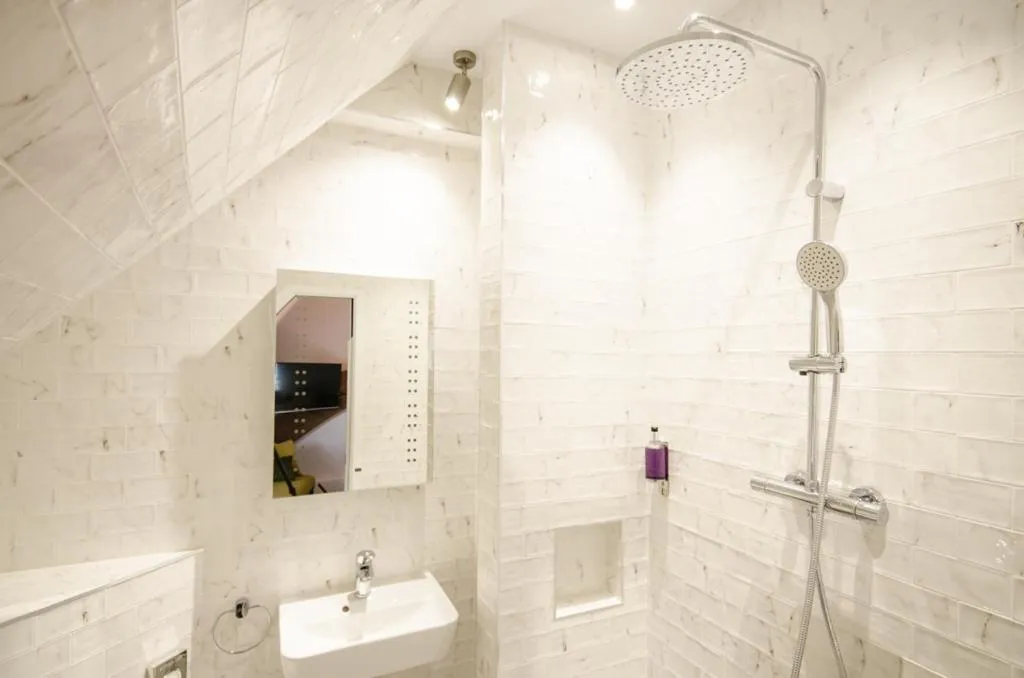 Shower in The Dog At Wingham