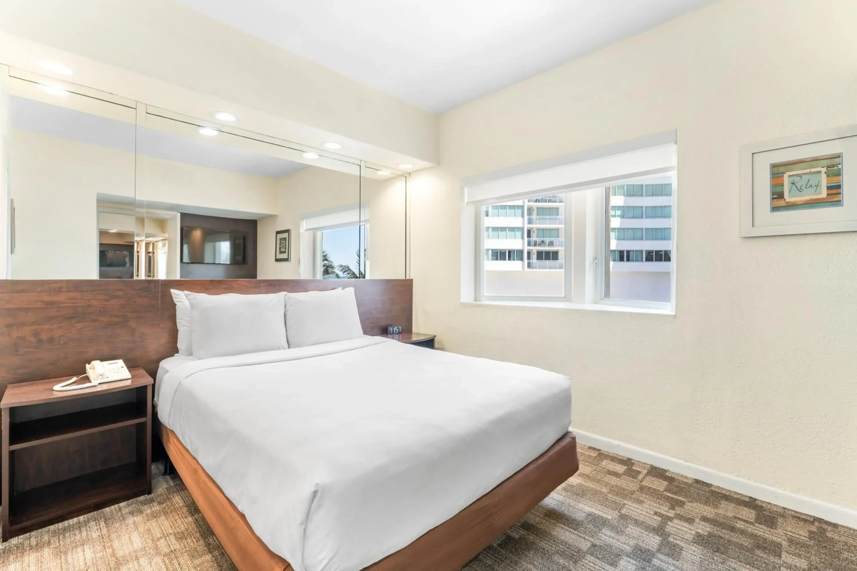 Bedroom, Bed in Crystal Beach Suites Miami Oceanfront Hotel Bedroom, Bed in Crystal Beach Suites Miami Oceanfront Hotel