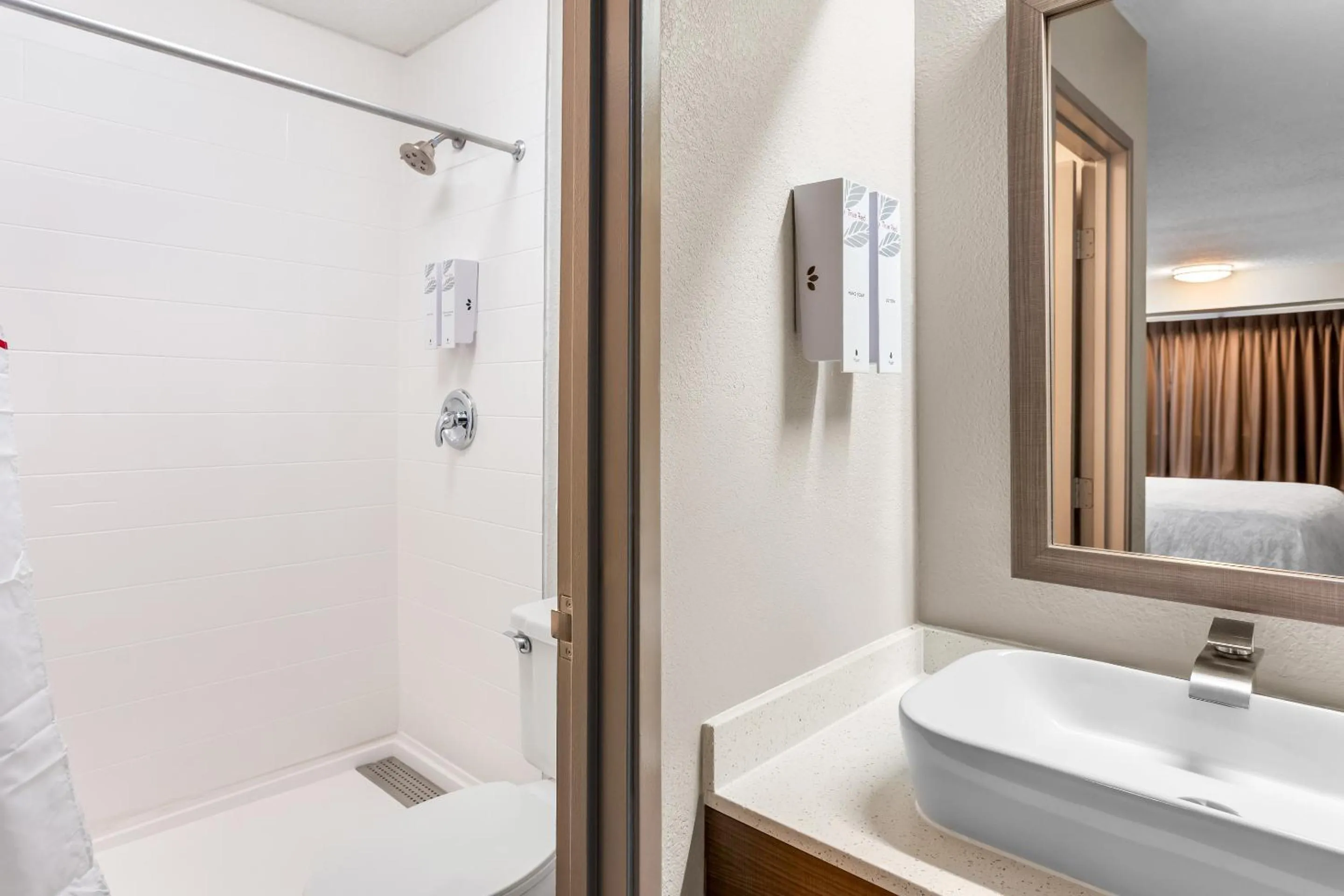 Bathroom in Red Roof PLUS Chicago - Hoffman Estates