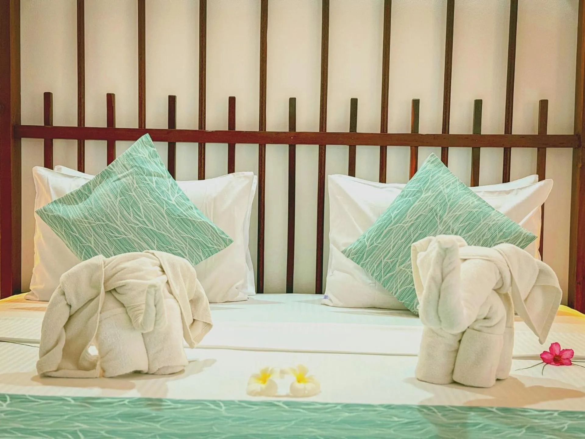 Bed in The Long Beach Resort & Spa