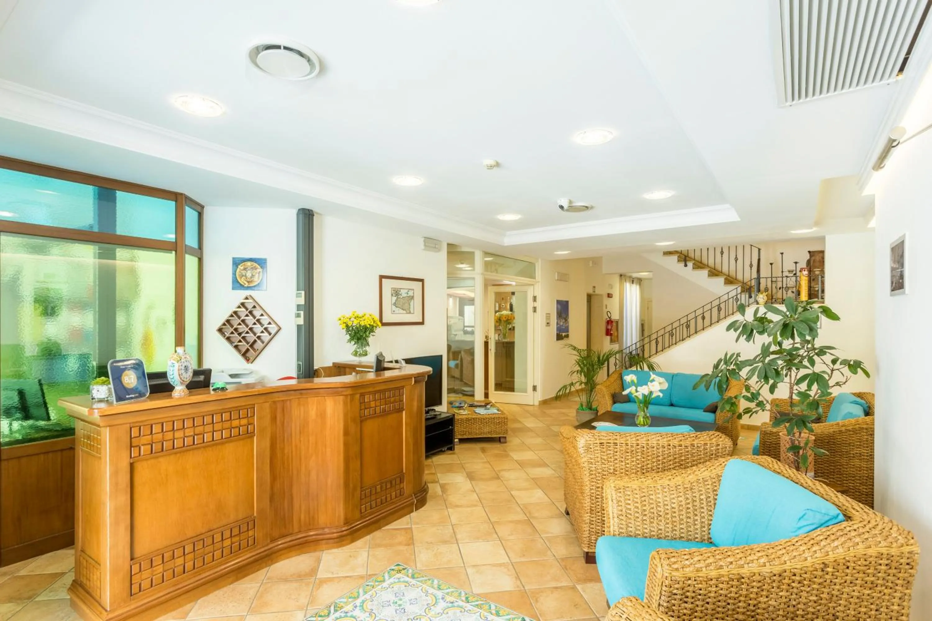 Lobby or reception in Hotel Trinacria