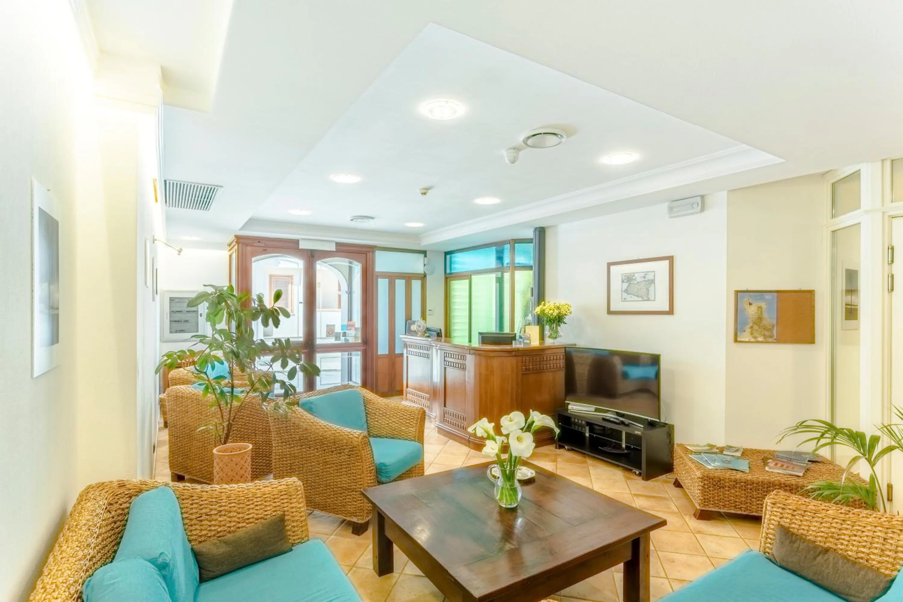 Lobby or reception in Hotel Trinacria