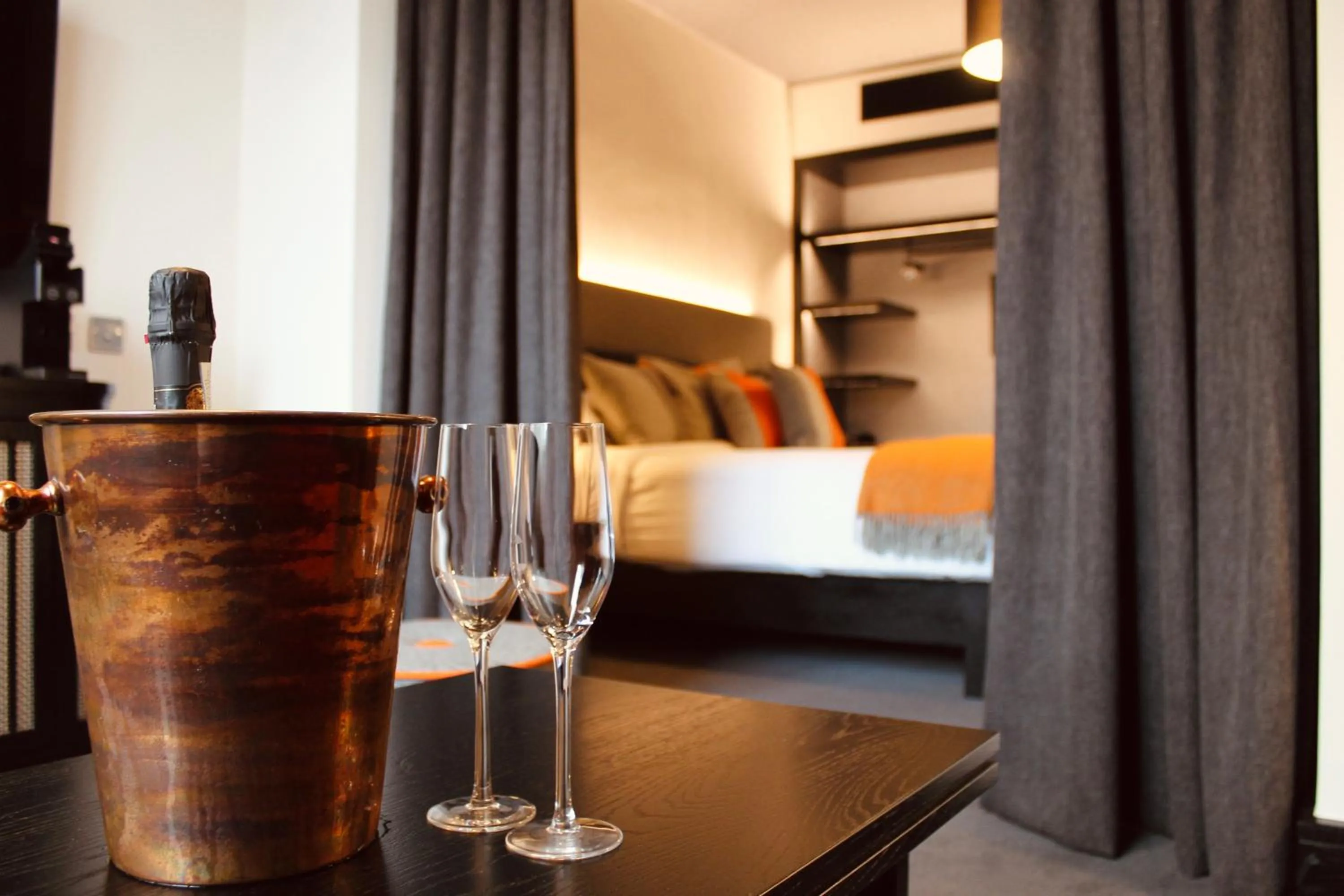 Bedroom, Bed in The Megaro Hotel - Kings Cross St Pancras, London