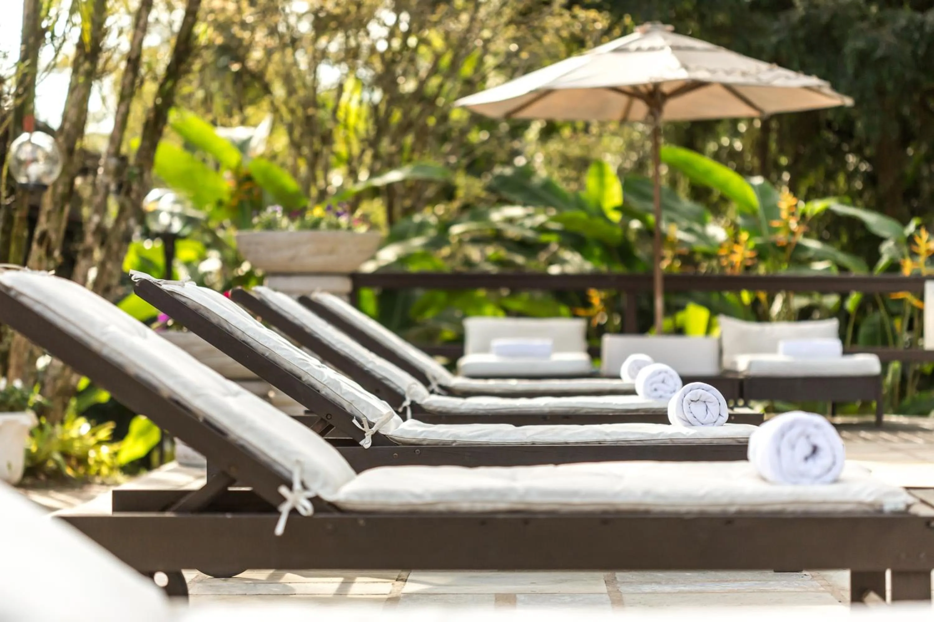 Pool view in Timbó Park Hotel