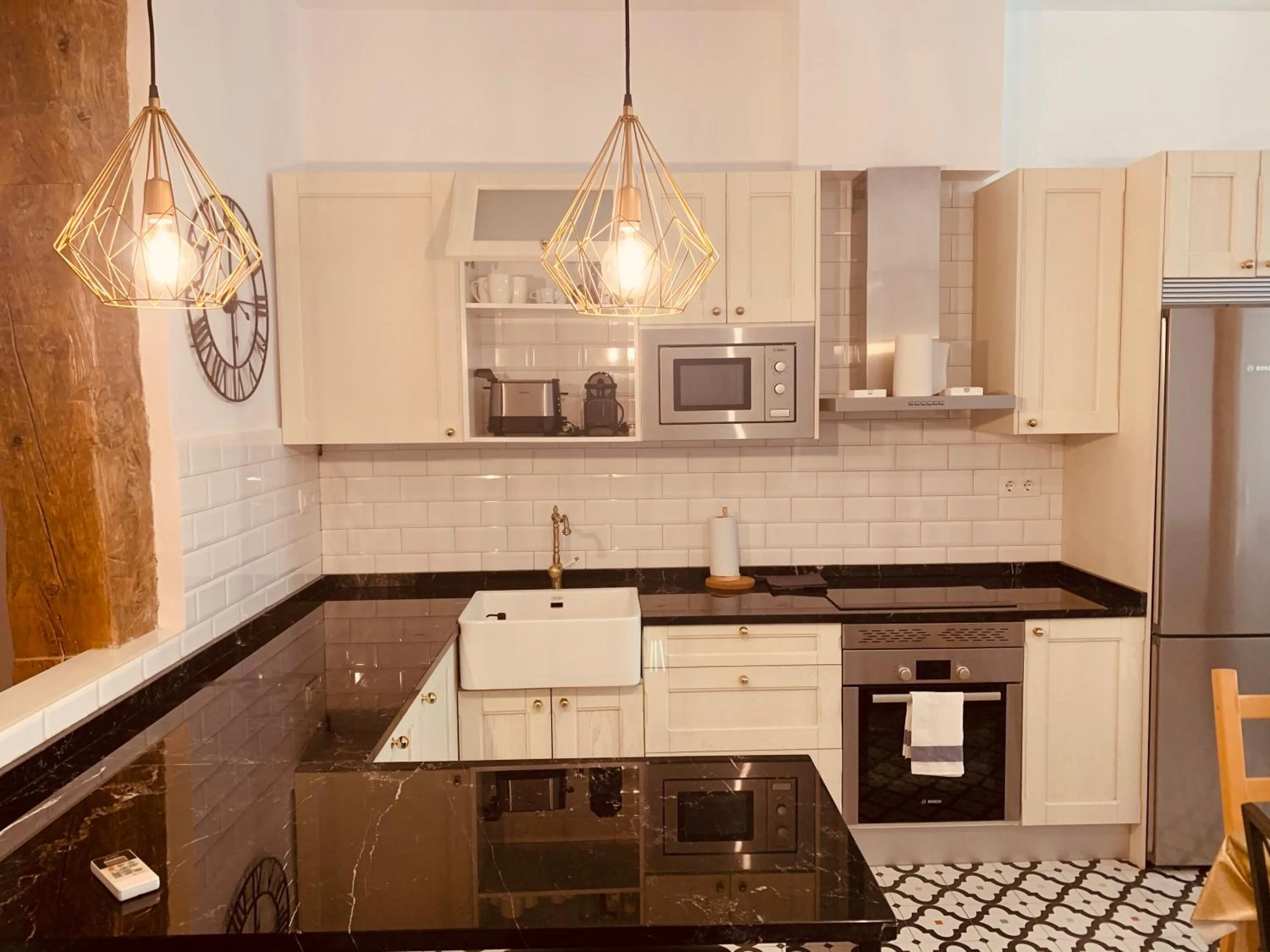 Kitchen or kitchenette in Hostal Patria Madrid