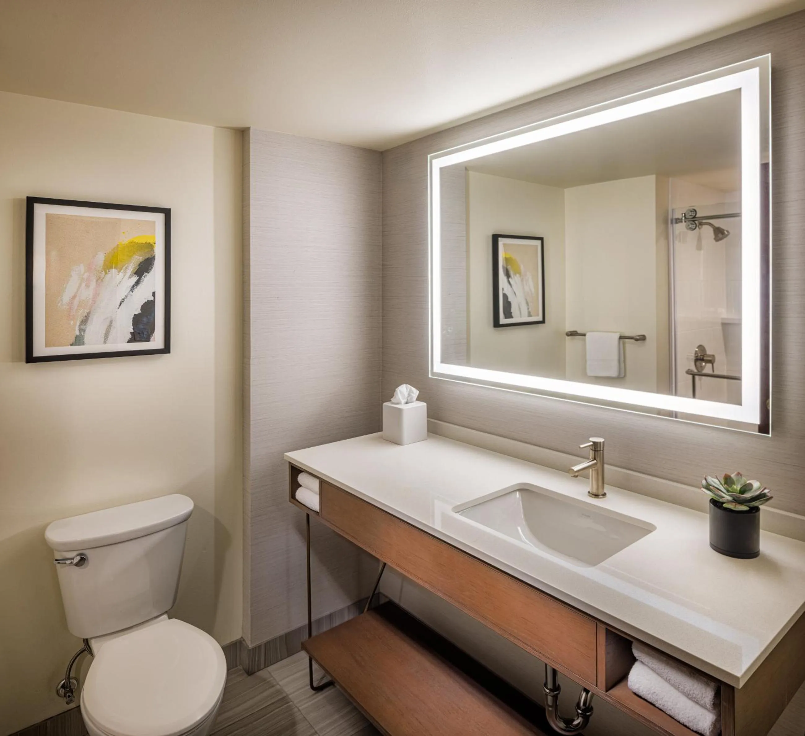 Bathroom in Crowne Plaza Cleveland at Playhouse Square by IHG