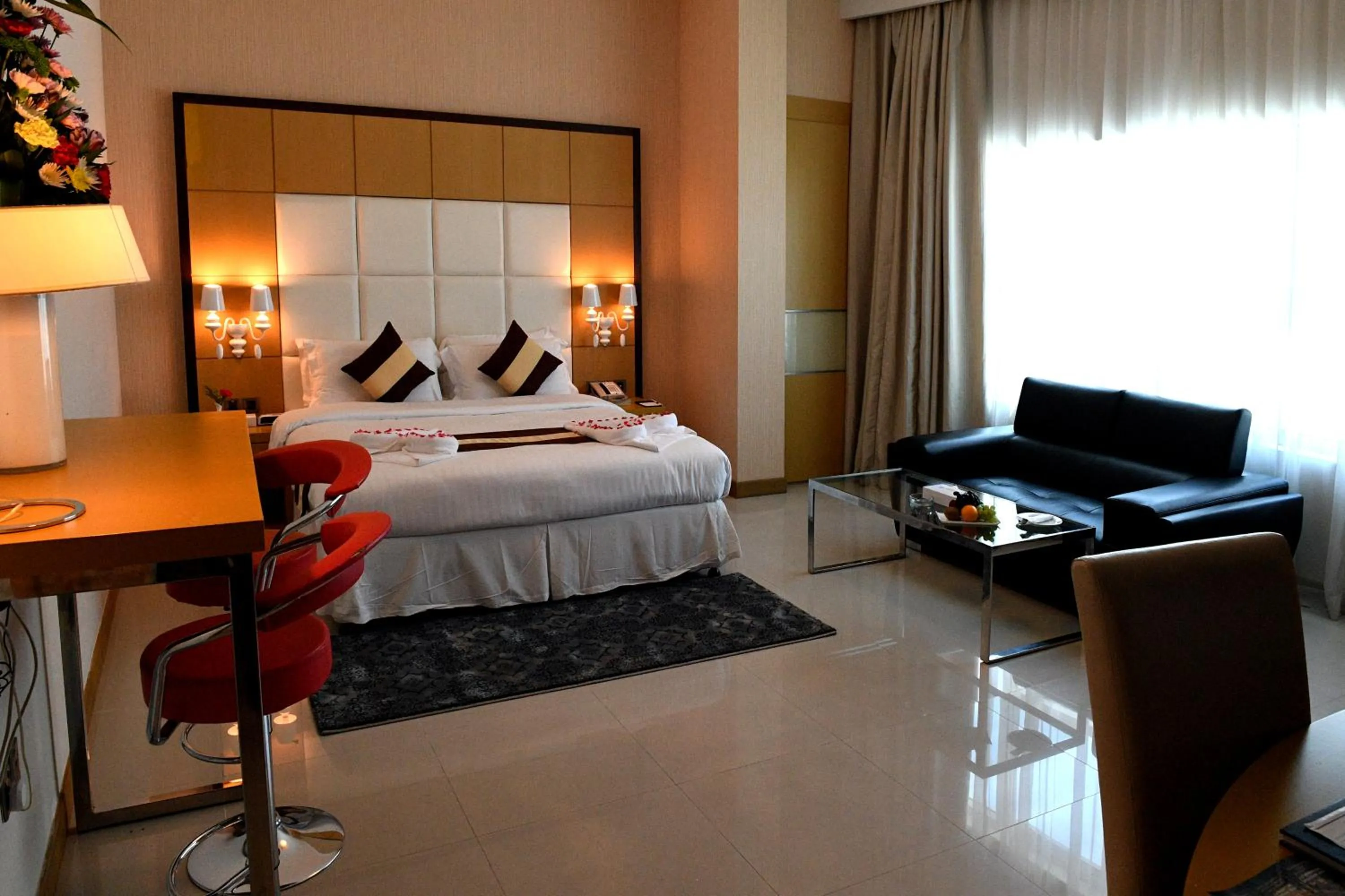 Photo of the whole room, Bed in Al Olaya Suites Hotel