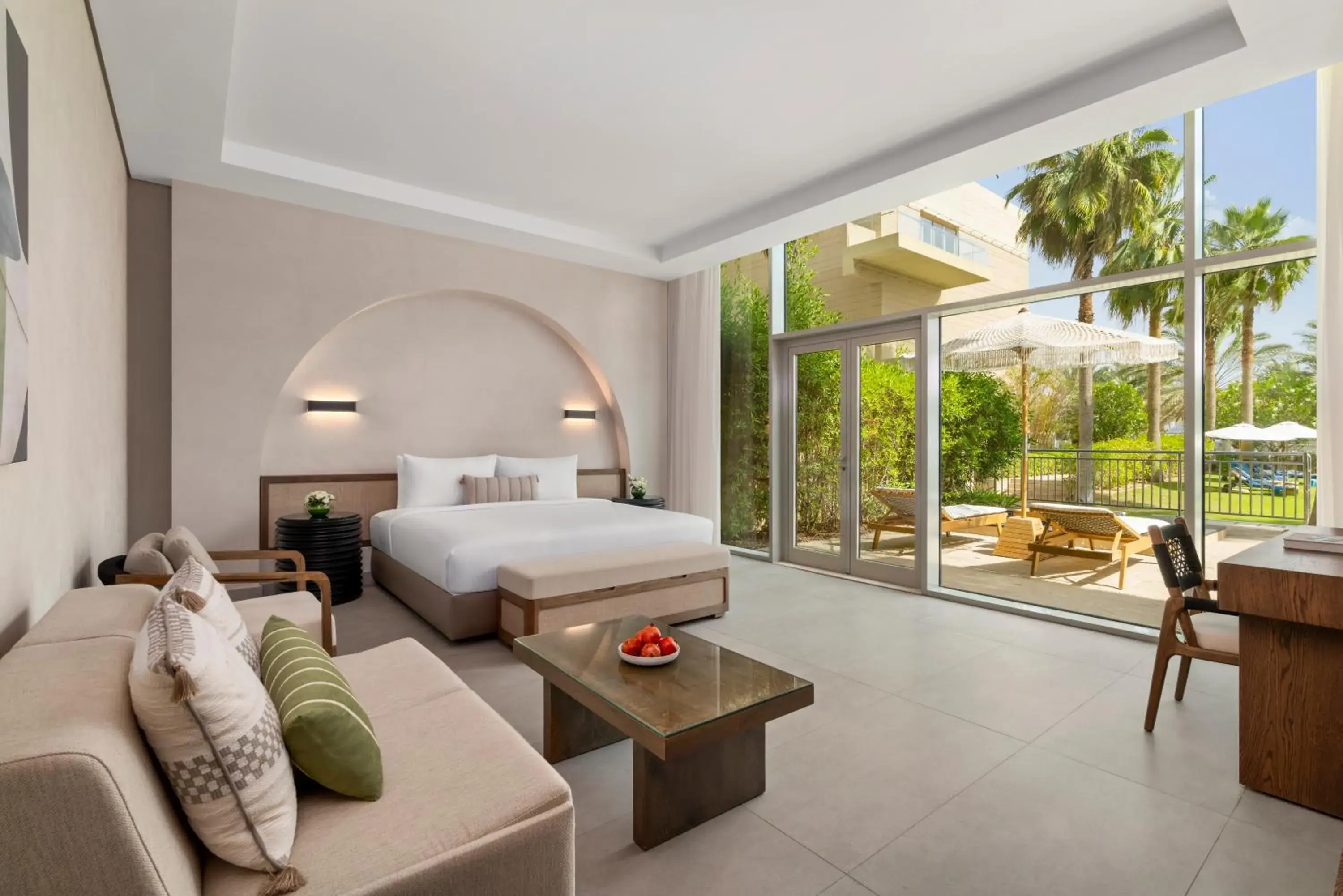 View (from property/room), Bed in Rixos The Palm Hotel & Suites - Ultra All Inclusive View (from property/room), Bed in Rixos The Palm Hotel & Suites - Ultra All Inclusive