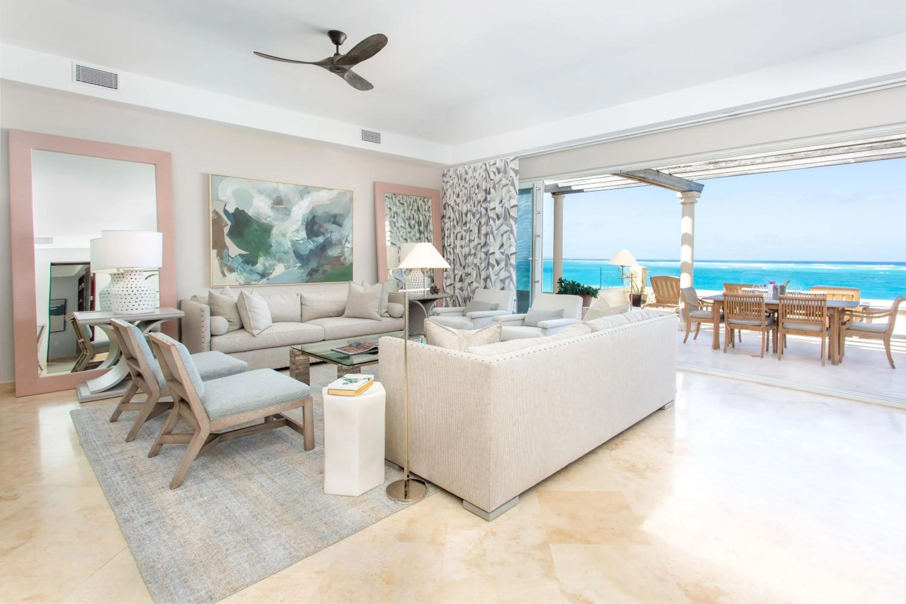 Living room in Grace Bay Club