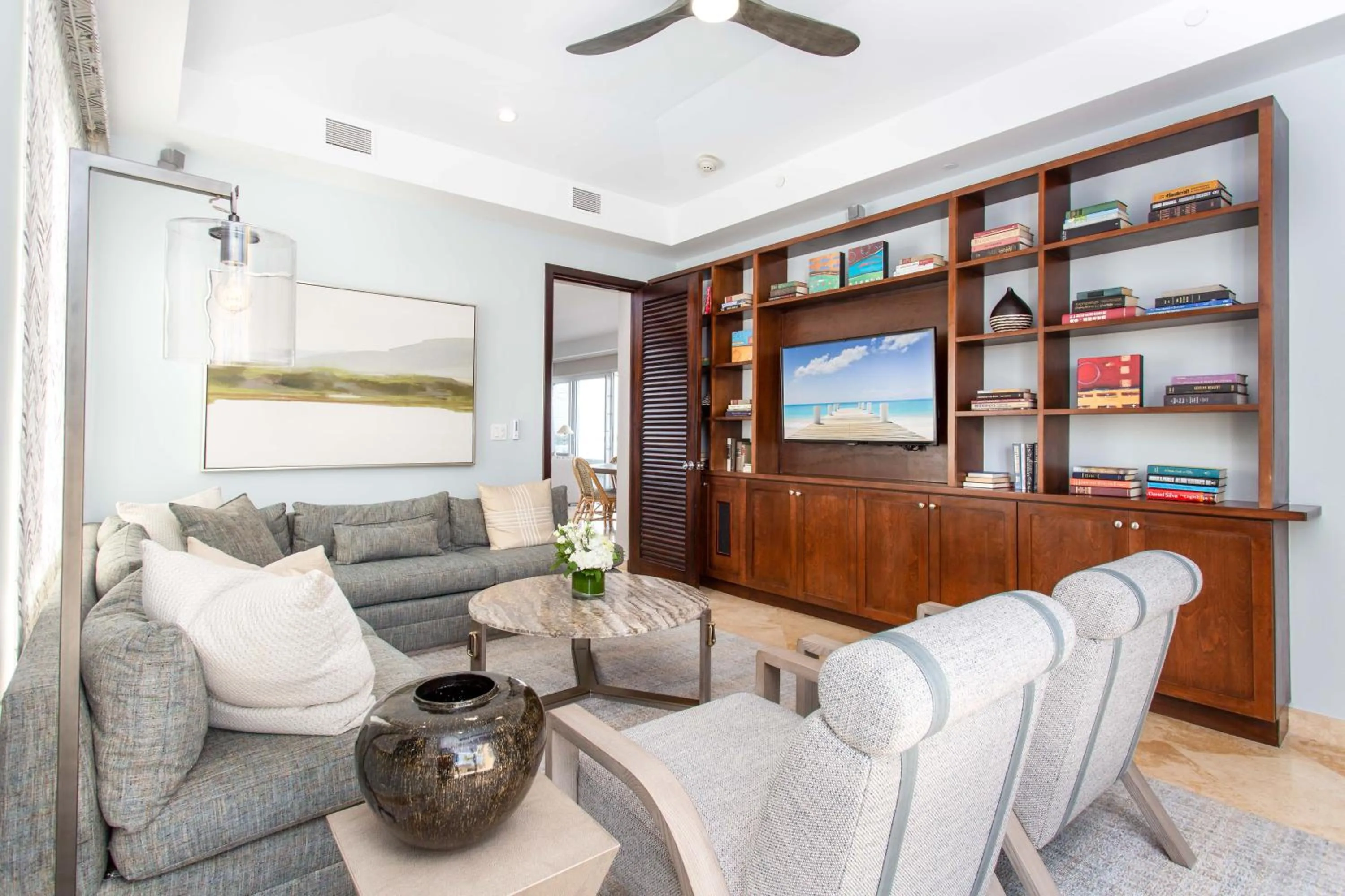 Seating area in Grace Bay Club