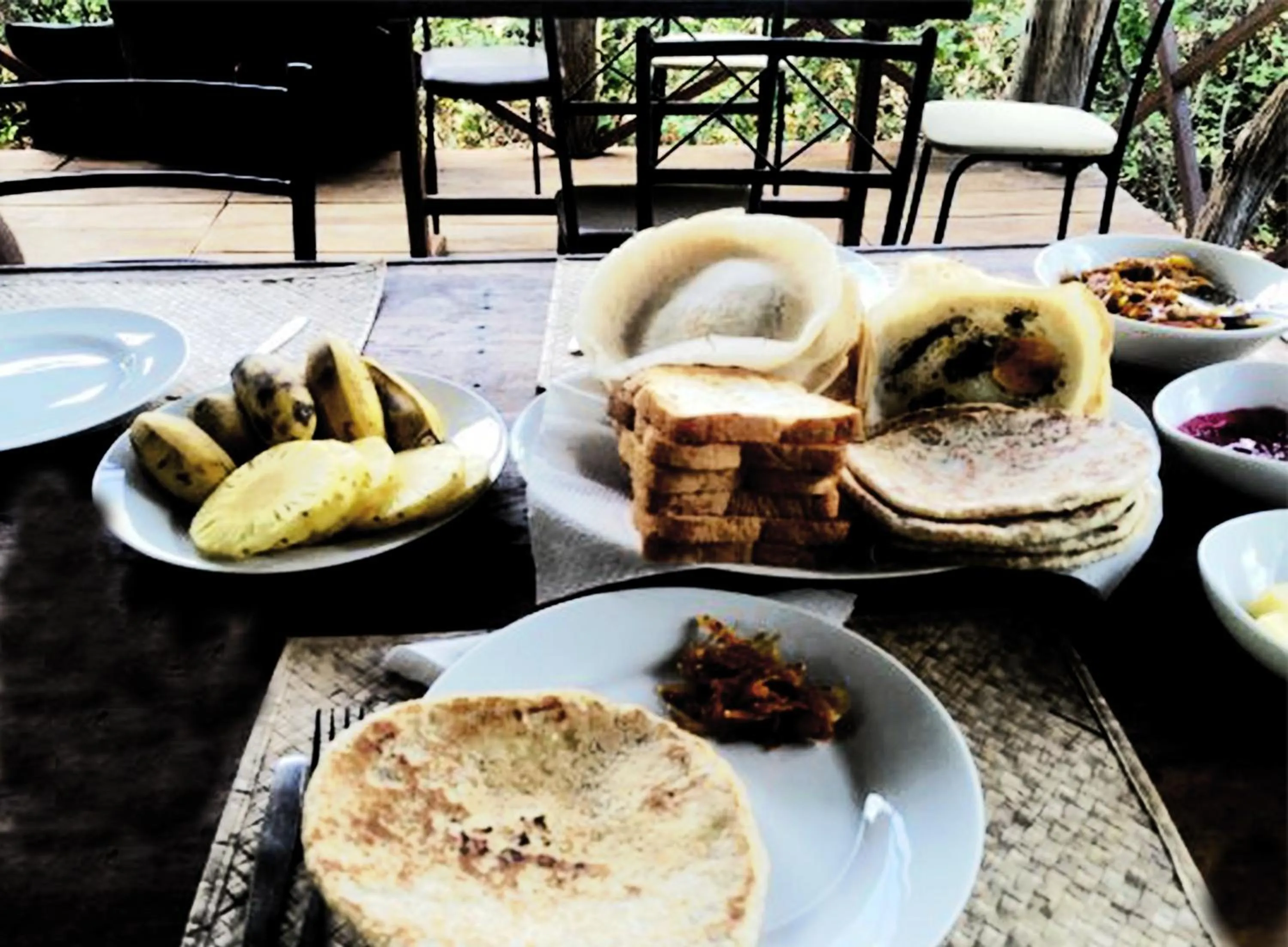 Asian breakfast in The Thick Forest