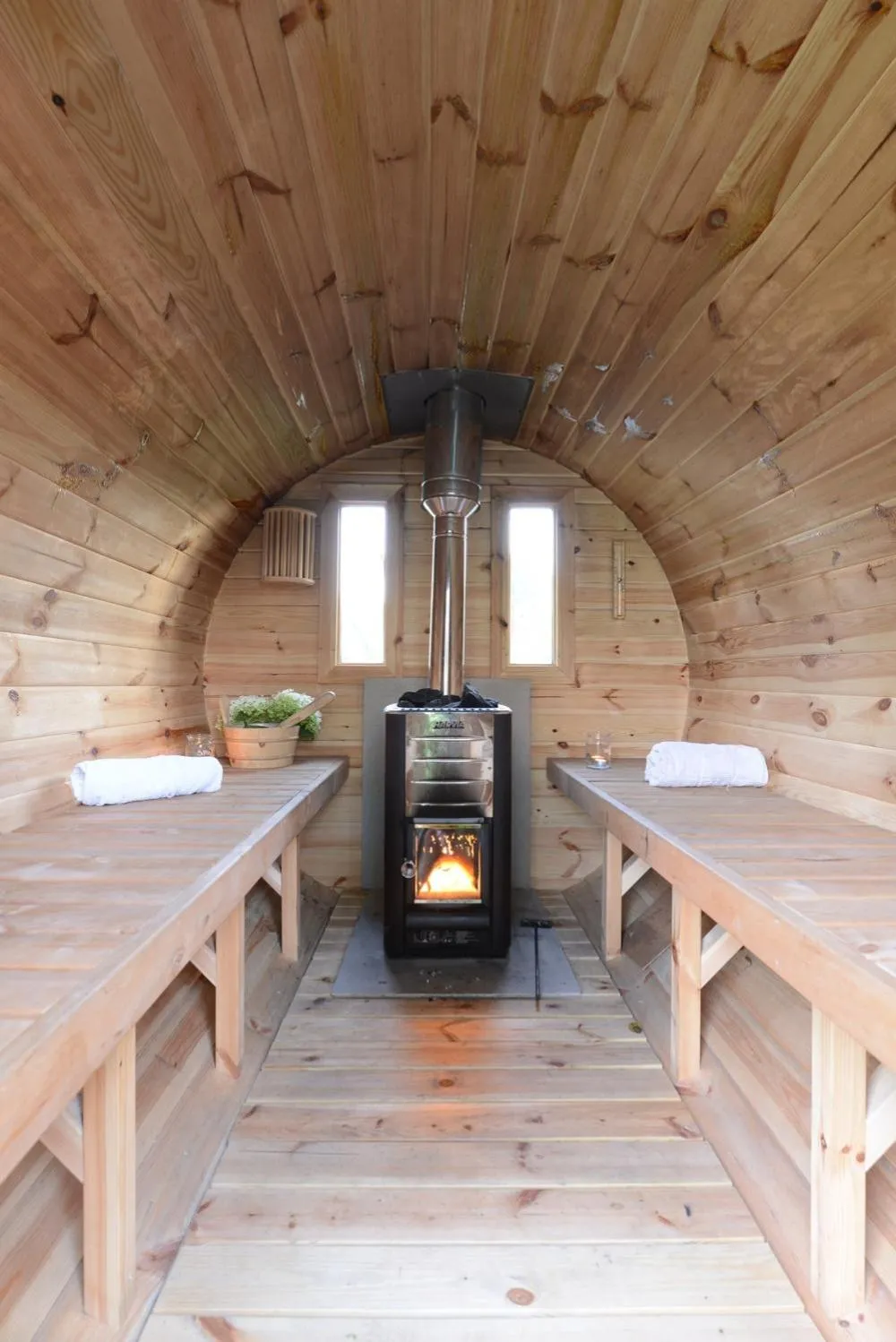 Sauna in Guesthouse De Witte Merel Deluxe