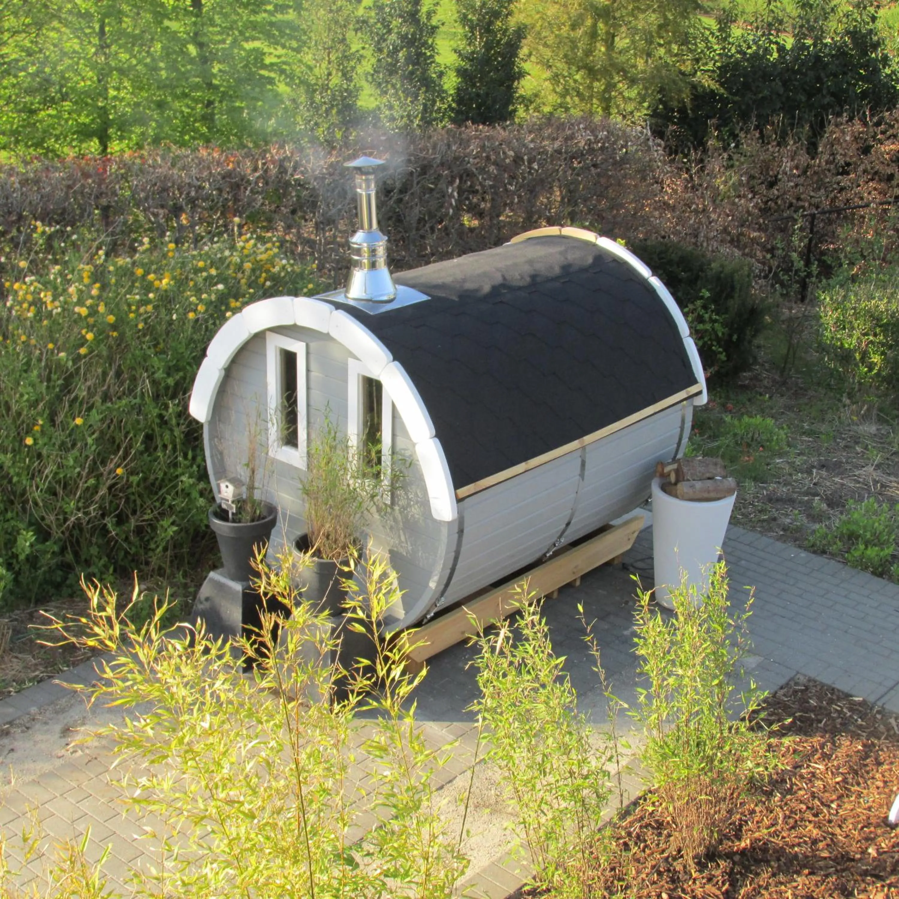 Sauna in Guesthouse De Witte Merel Deluxe