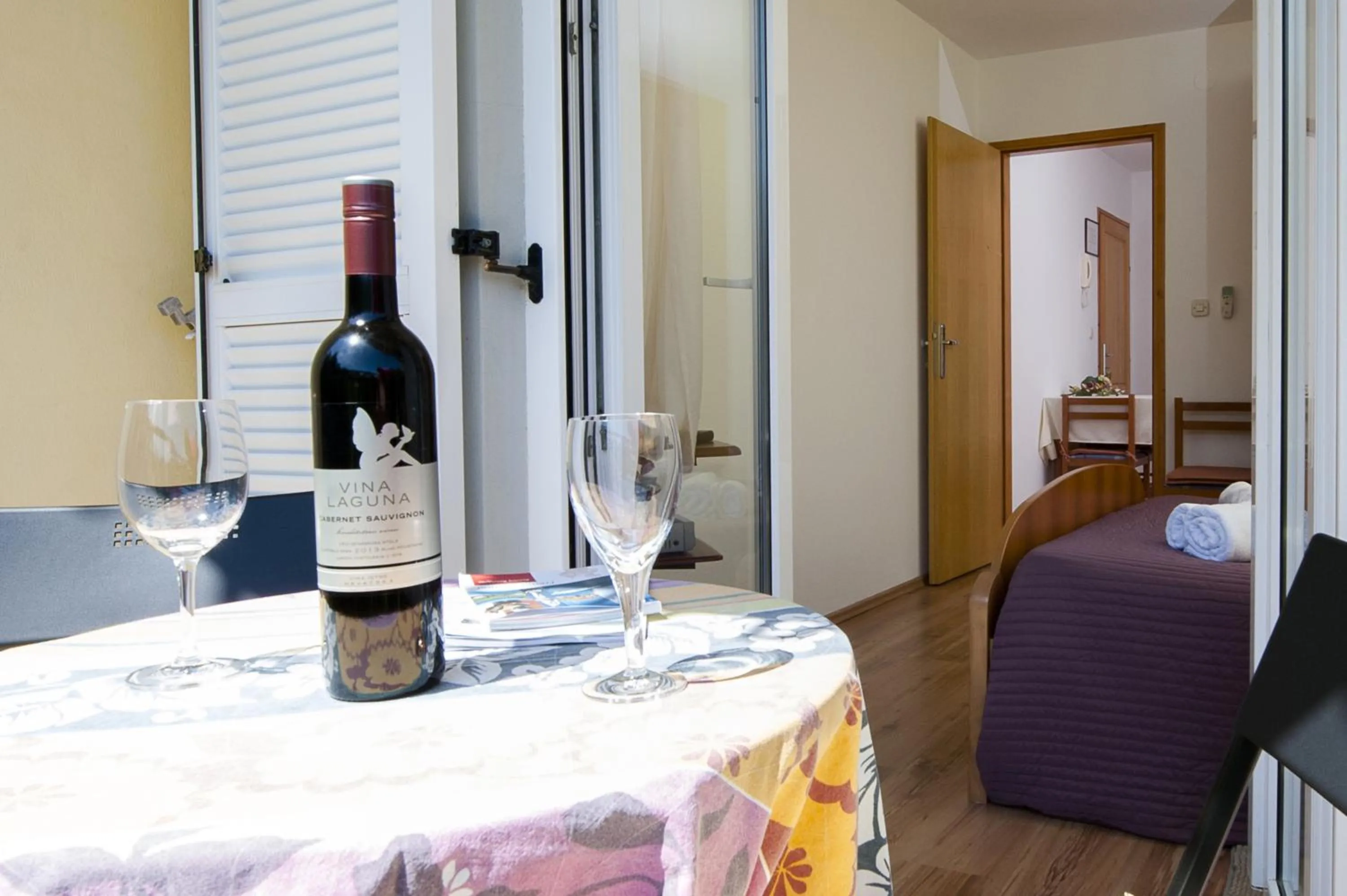 Balcony/Terrace, Bed in Apartments Villa Borik