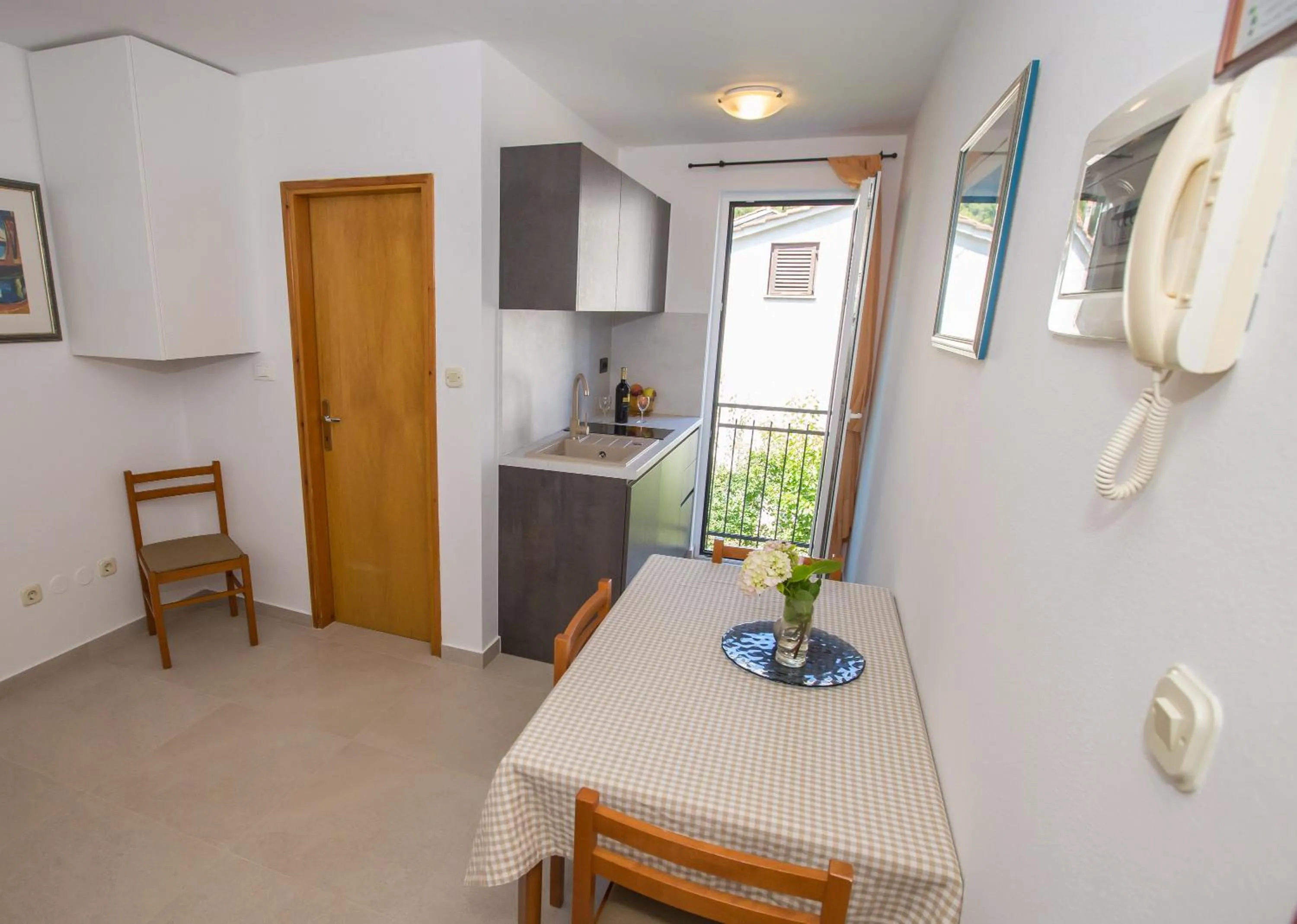 Kitchen or kitchenette in Apartments Villa Borik